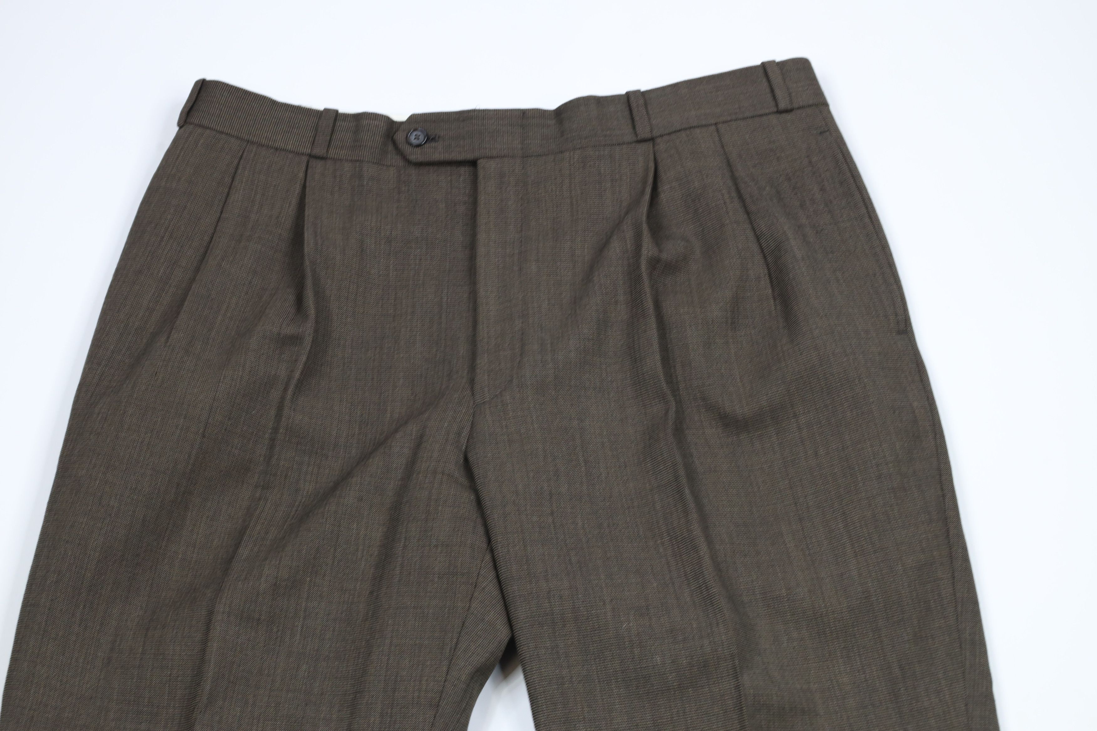 Vintage Vintage 90s Streetwear Cuffed Wide Leg Chino Pants Brown Size US 38 / EU 54 - 2 Thumbnail