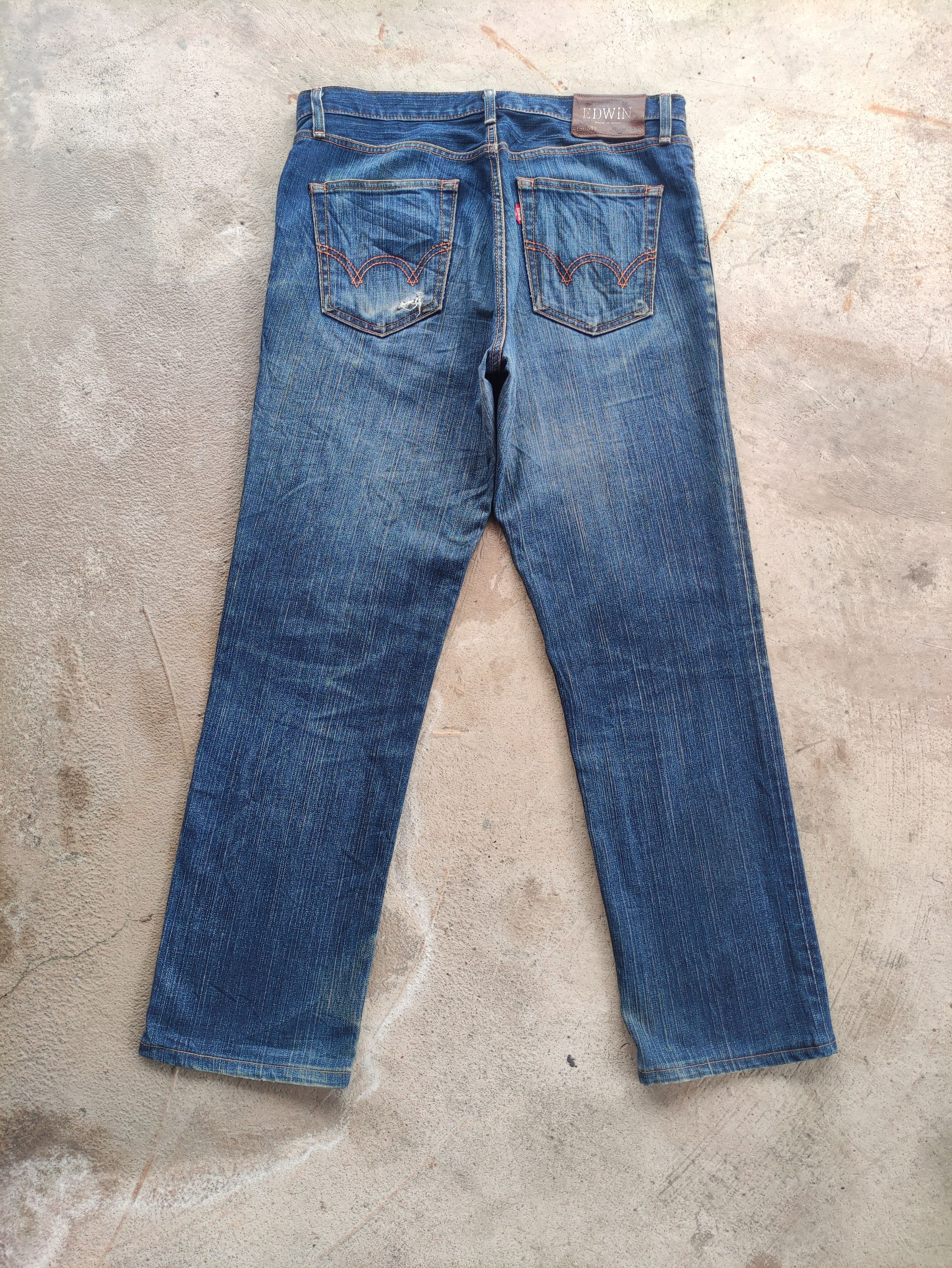 Edwin Vintage Edwin Japan Distressed Faded Denim W36 Size US 36 / EU 52 - 9 Thumbnail