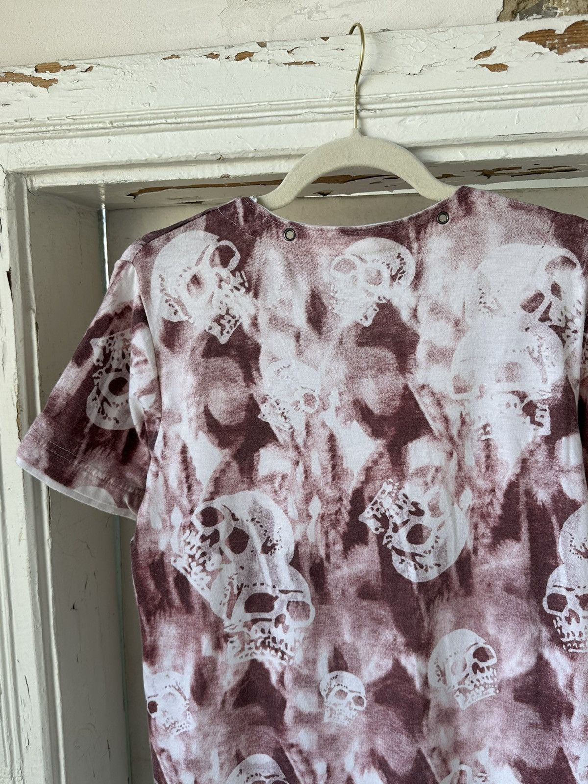If Six Was Nine × Japanese Brand × Vintage Vintage Printed Skull Zip T-shirt Size US S / EU 44-46 / 1 - 5 Thumbnail