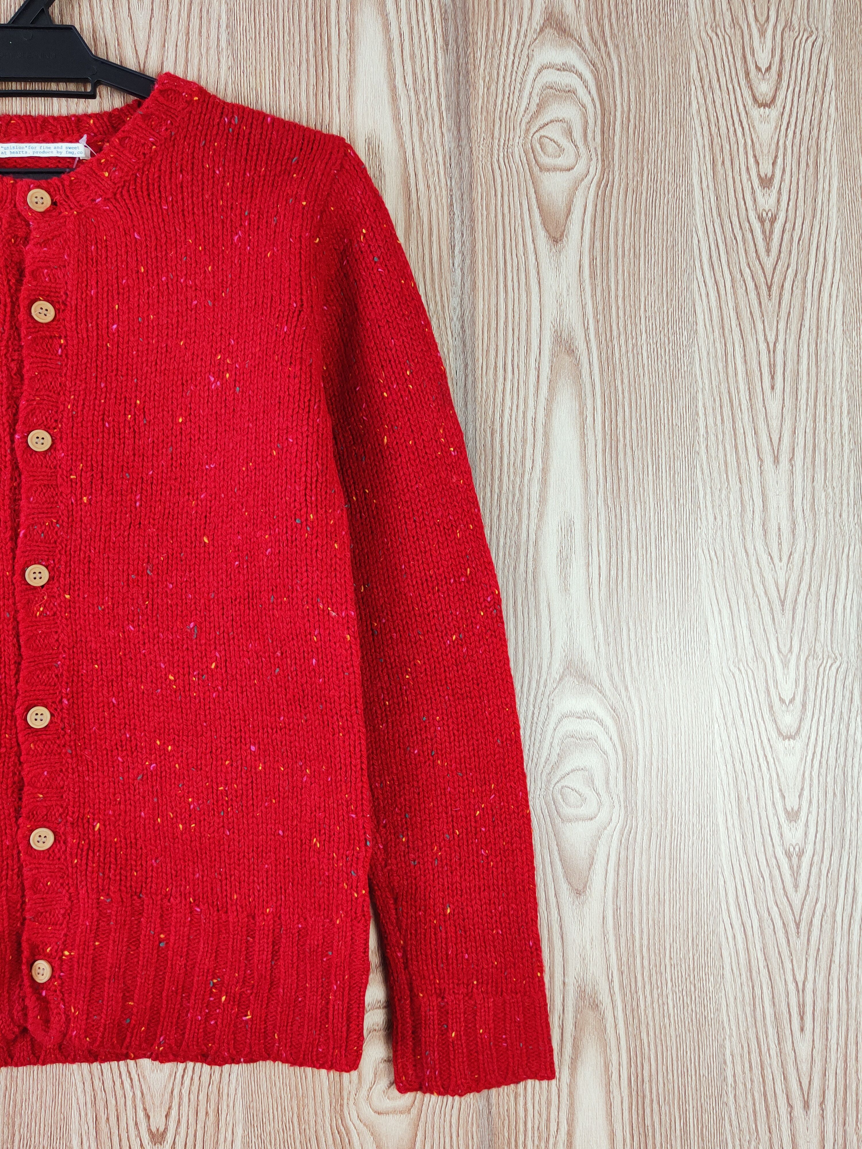Homespun Knitwear × Japanese Brand Formengirl Co. Red Knitwear Cardigan #W561 Size S / US 4 / IT 40 - 5 Thumbnail