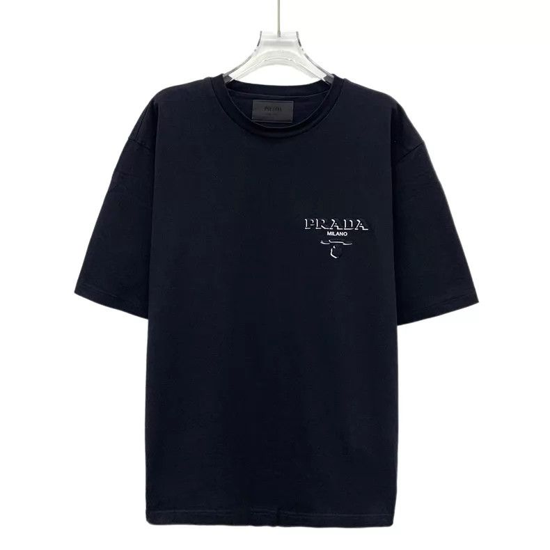 Prada Prada Black logo letter round-neck short-sleeved T-shirt Size US L / EU 52-54 / 3 - 1 Thumbnail