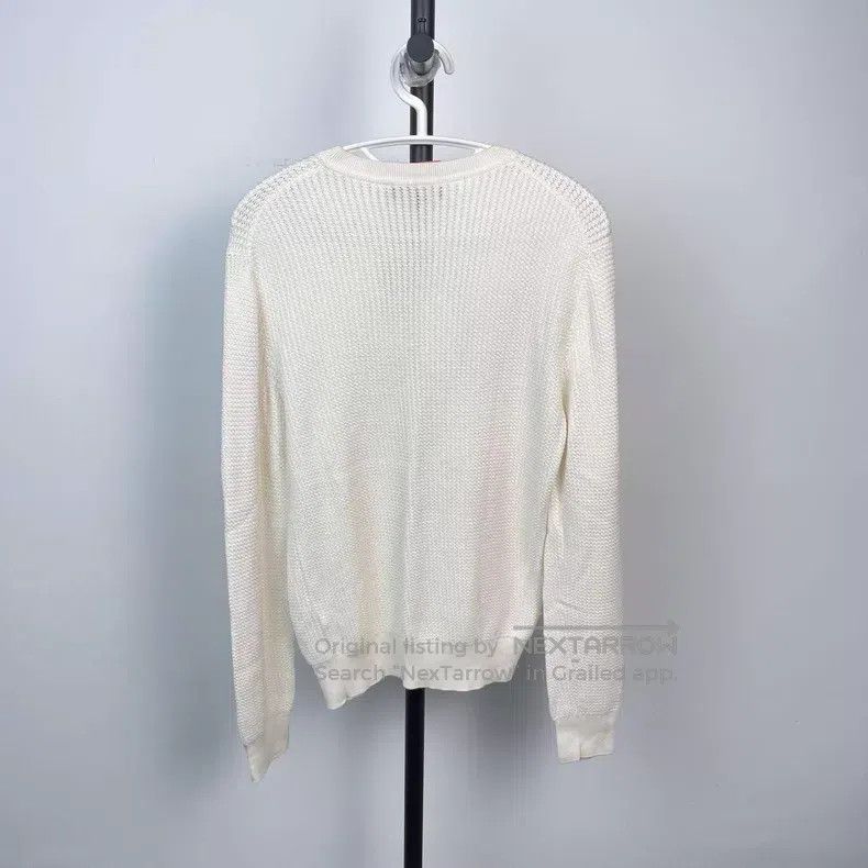 Loro Piana Loro Piana White round neck knit slim fit cardigan Size XS / US 0-2 / IT 36-38 - 4 Thumbnail