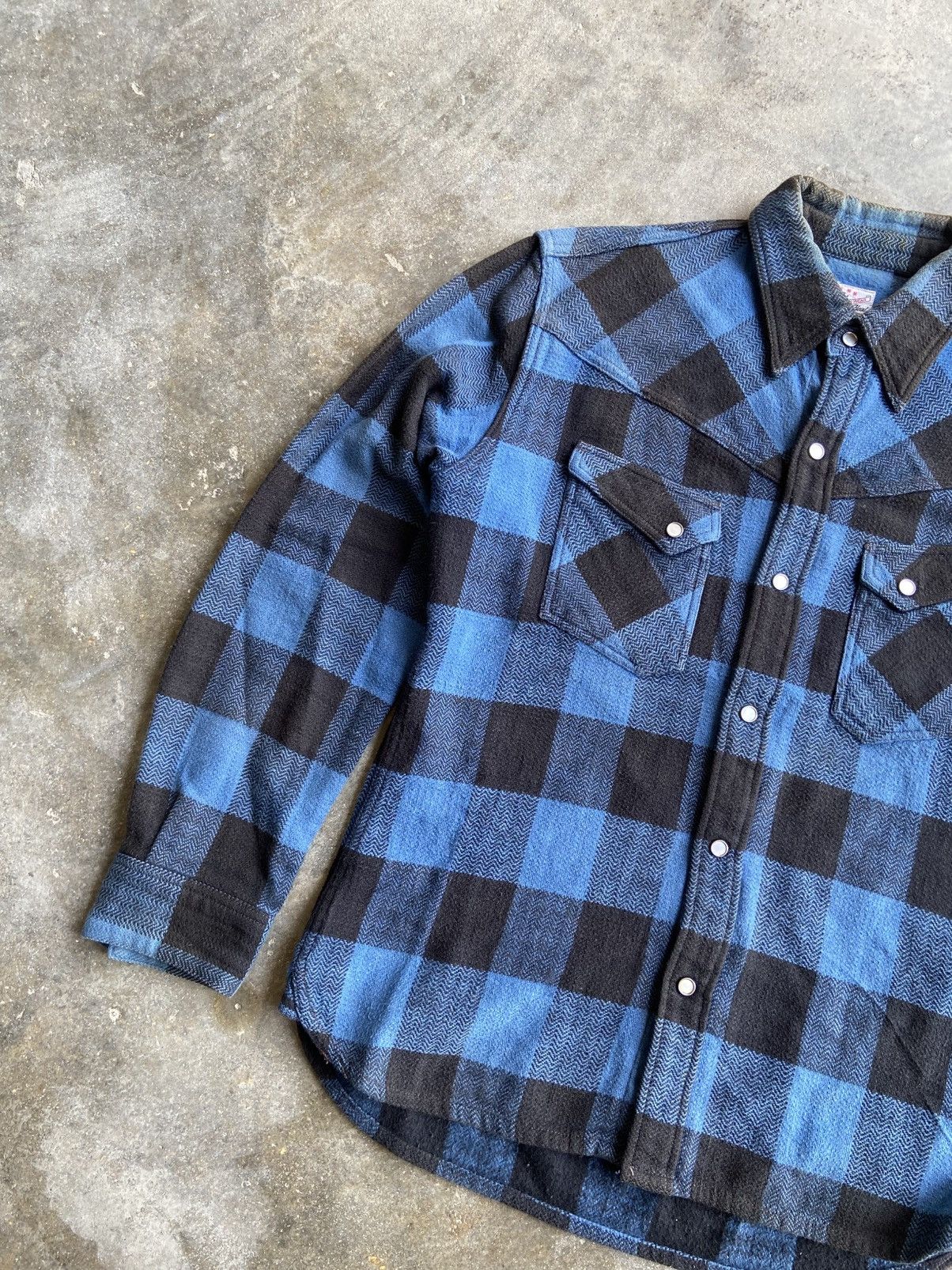 The Flat Head AMERICANA STYLE INDIGO FLANNEL Size US M / EU 48-50 / 2 - 2 Thumbnail