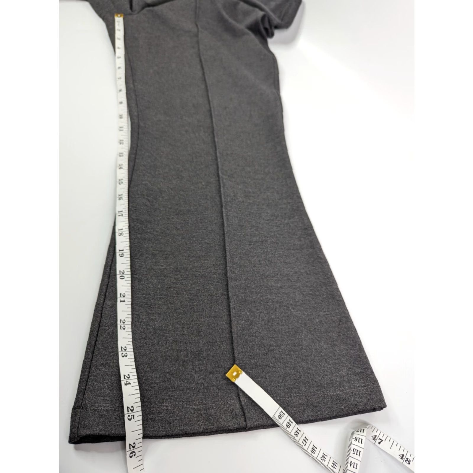 Banana Republic Banana Republic Grey High-Rise Flare Pants Size Large Rayon Nylon Stretch Womens Pants Flared 90s Style Size 36" / US 14 / IT 50 - 6 Thumbnail
