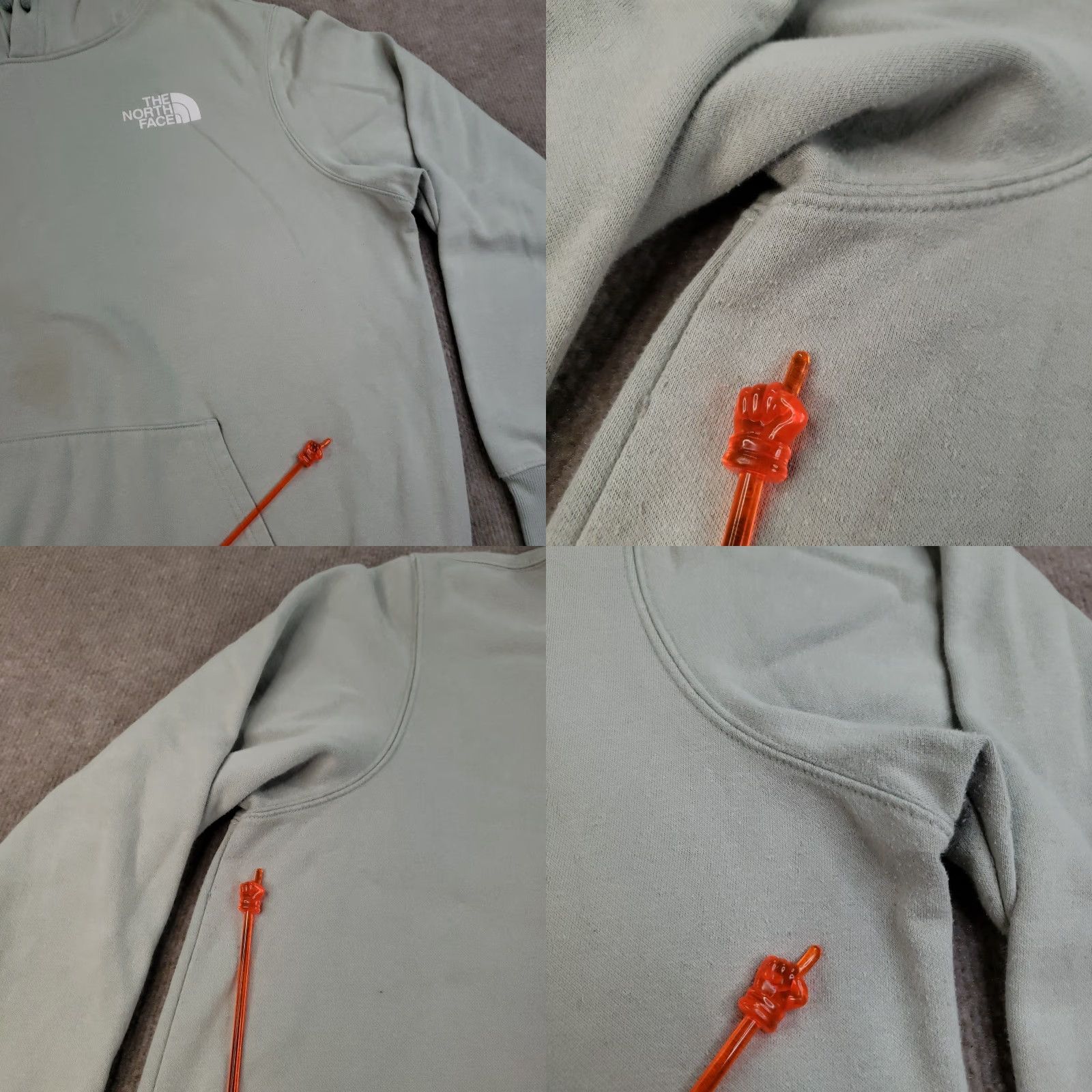 The North Face The North Face Hoodie Mens 2XL Light Green Logo Hooded Pullover Sweatshirt SS Zipperless? Size US XXL / EU 58 / 5 - 8 Thumbnail