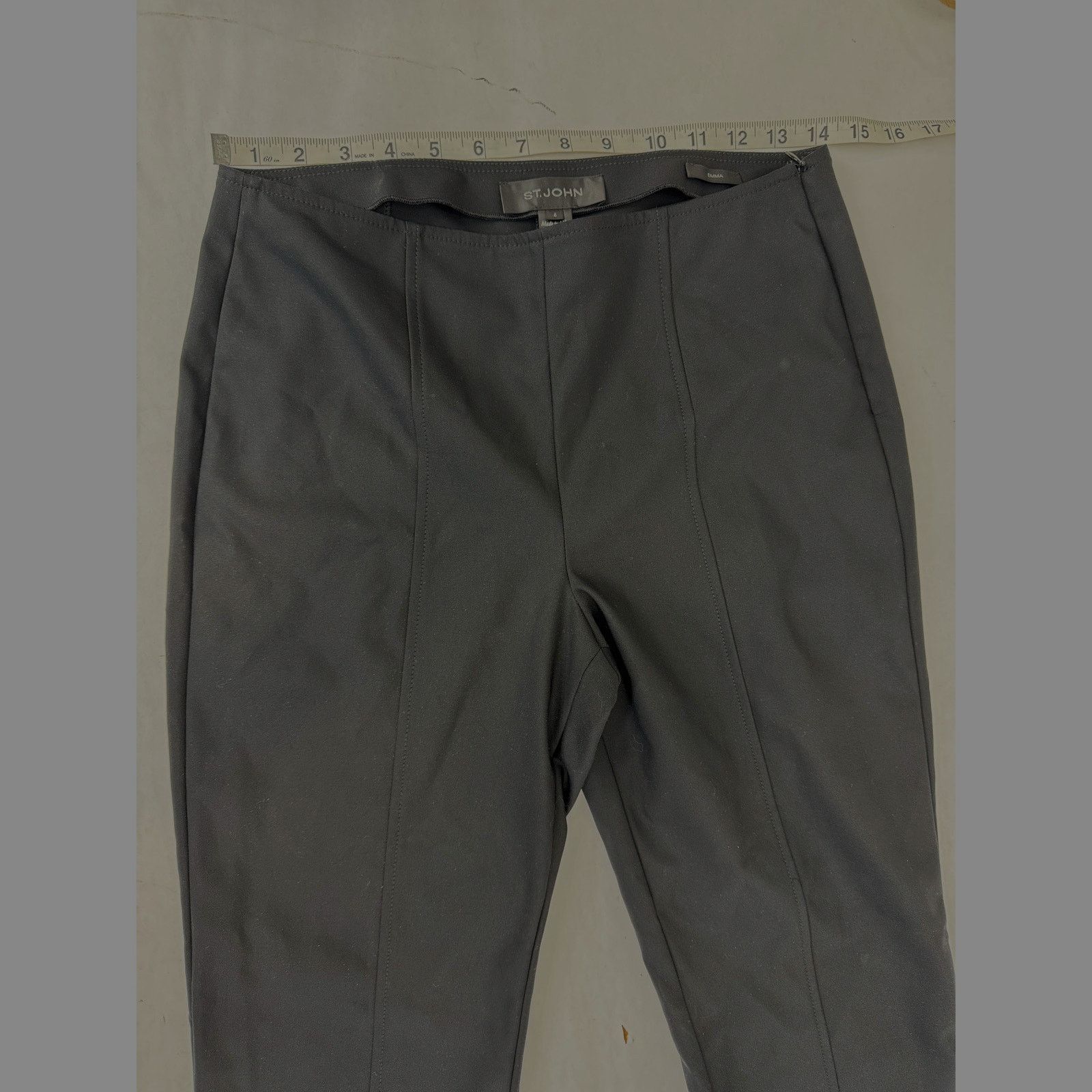 St. John St. John Emma Black Dress Pant MSRP 595 Flare NWOT - Size 4 Size 27" / US 4 / IT 40 - 9 Thumbnail