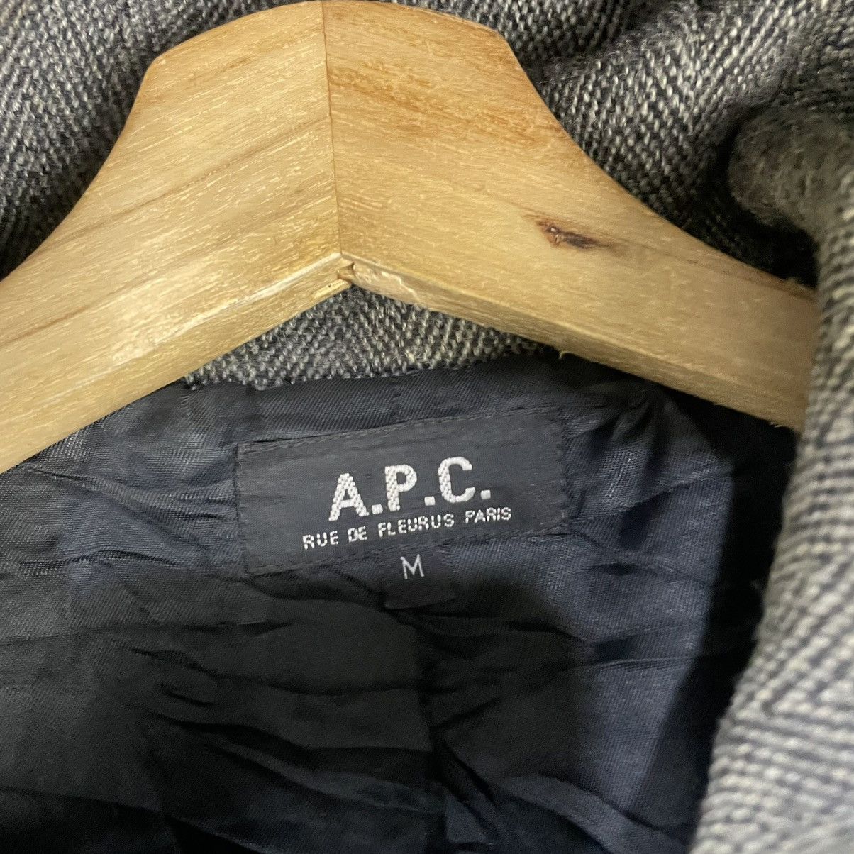 A.P.C. × Autumn Cashmere 💥Vintage Apc Herringbone Hooded Jacket Size M / US 6-8 / IT 42-44 - 6 Thumbnail