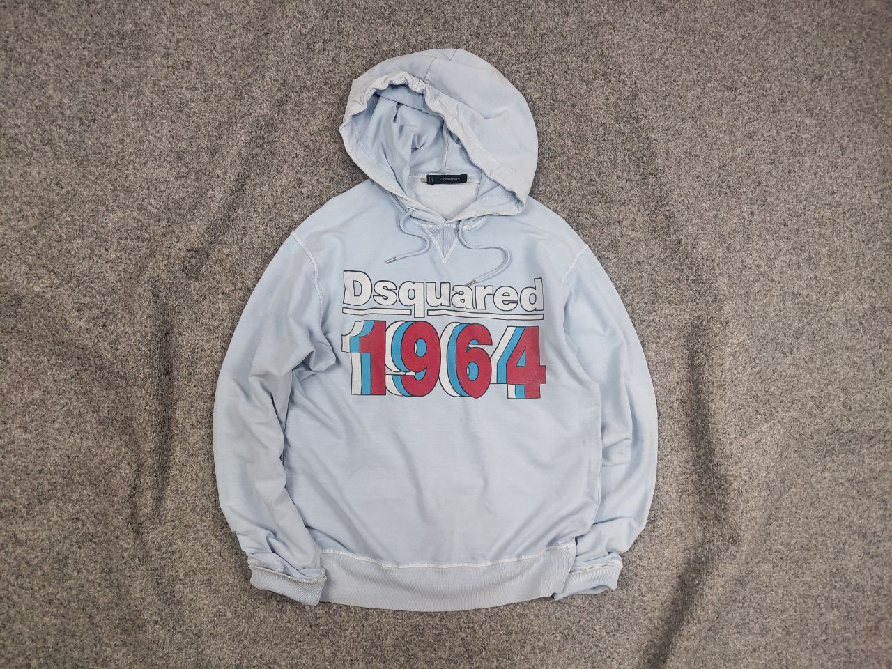 Dsquared2 Vintage 90's Dsquared authentic Logo Light Blue hoodie Size US S / EU 44-46 / 1 - 1 Thumbnail
