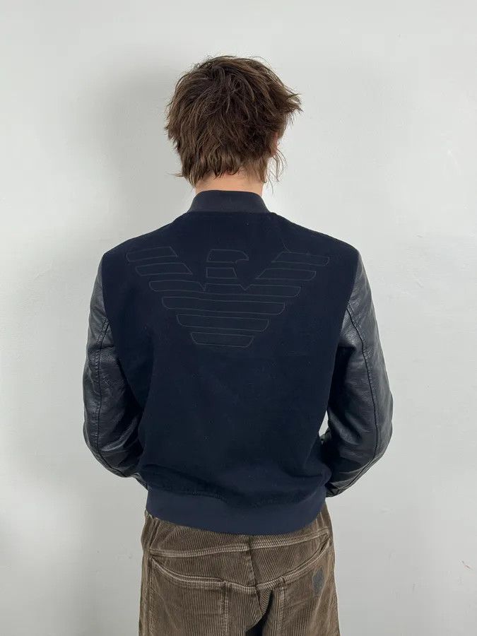 Emporio Armani Emporio Armani Navy & Black Wool Bomber Jacket Size US M / EU 48-50 / 2 - 3 Thumbnail
