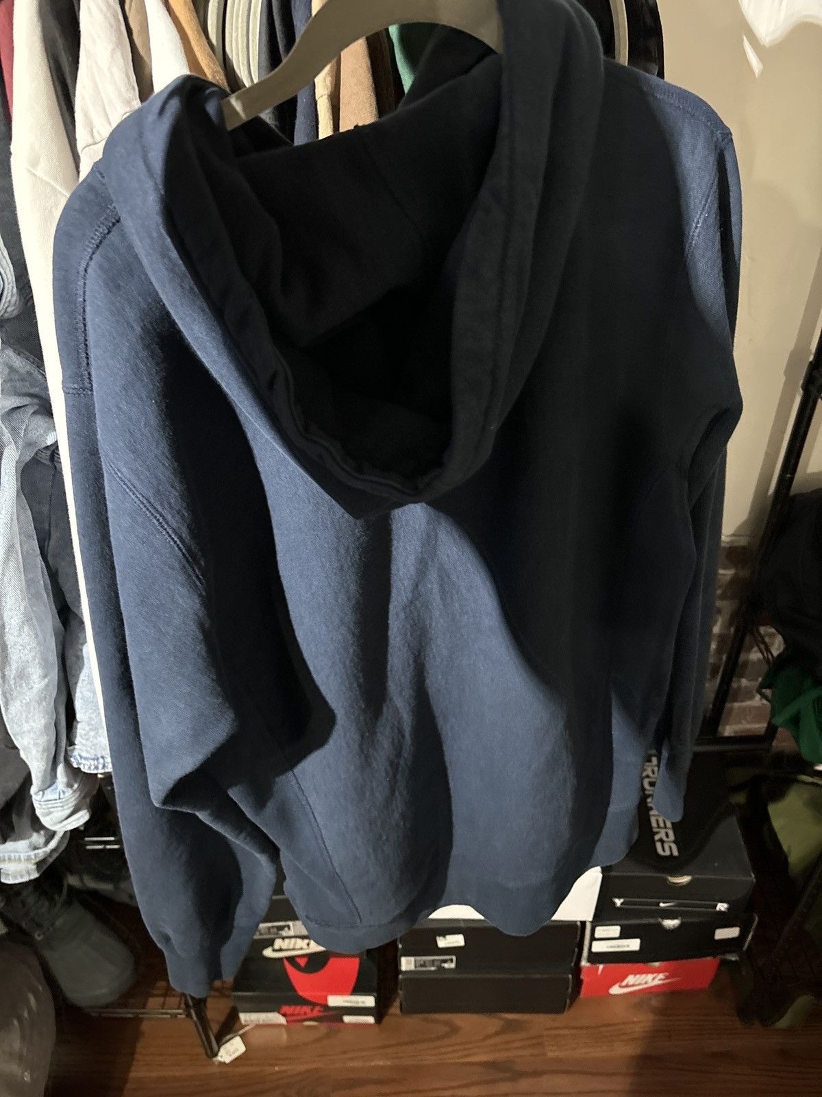 Supreme Supreme box logo hooded navy Size US L / EU 52-54 / 3 - 2 Thumbnail