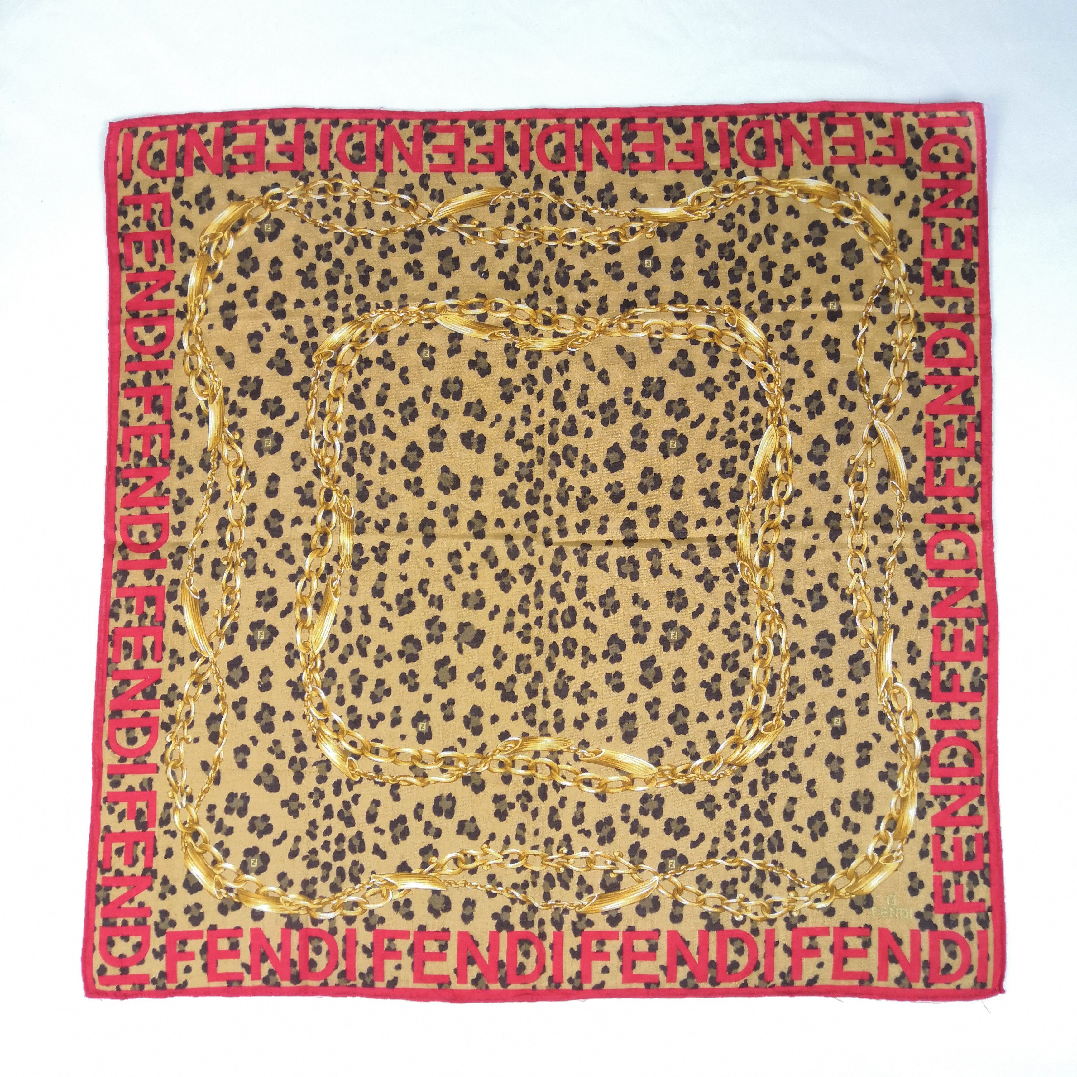 Japanese Brand Vintage Fendi Handkerchief Neckerchief Bandana - AC72056 Size ONE SIZE - 2 Thumbnail