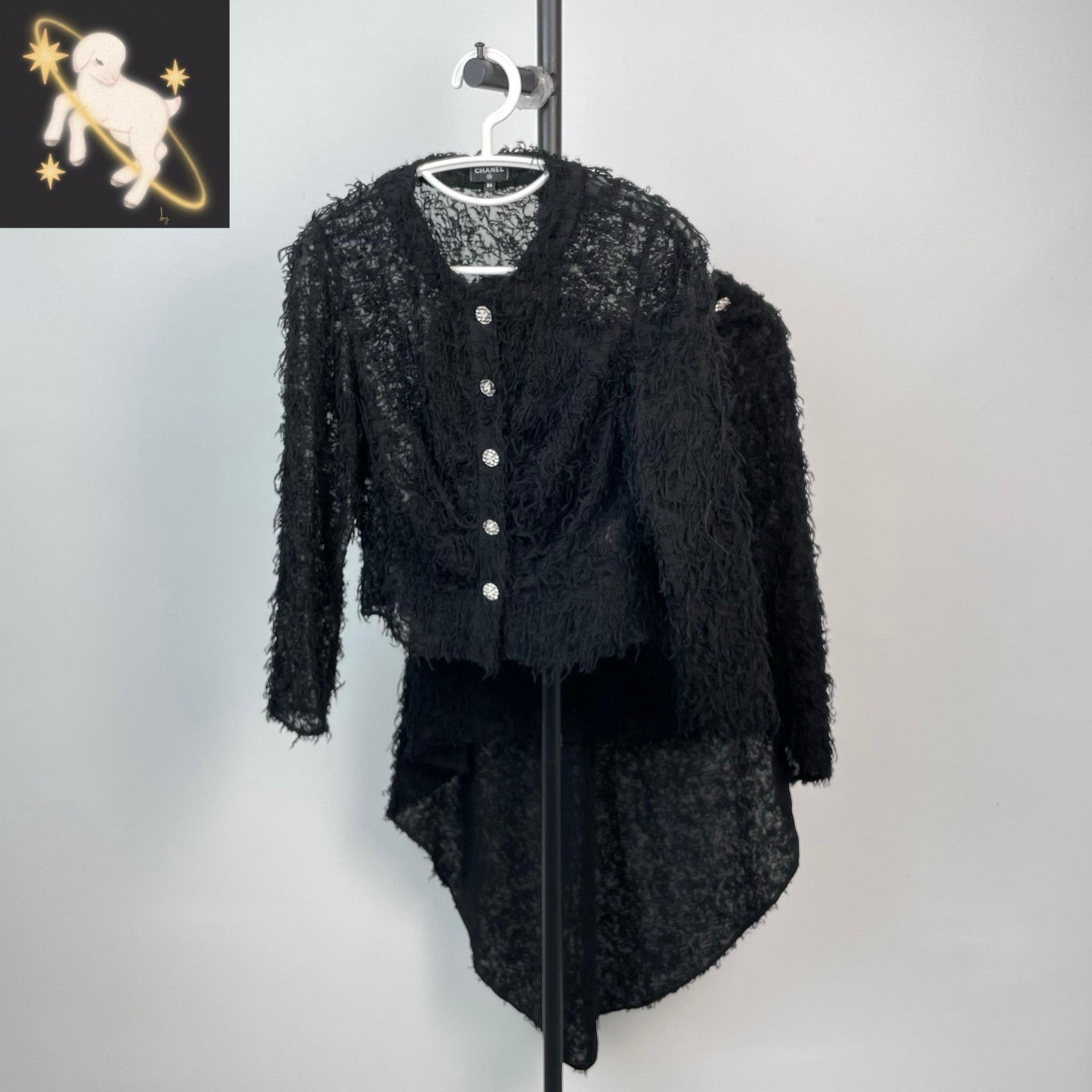 Chanel Chanel 22A Lace Coat & Skirt Set Size XXS / US 00 / IT 34 - 1 Thumbnail
