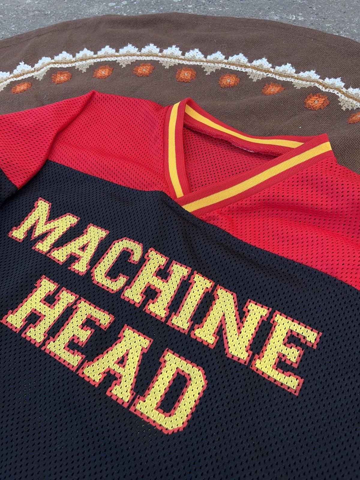 Band Tees × Vintage Vintage 90s Machine Head Hockey Jersey Mesh Blue Grape Shirt Size US L / EU 52-54 / 3 - 4 Thumbnail