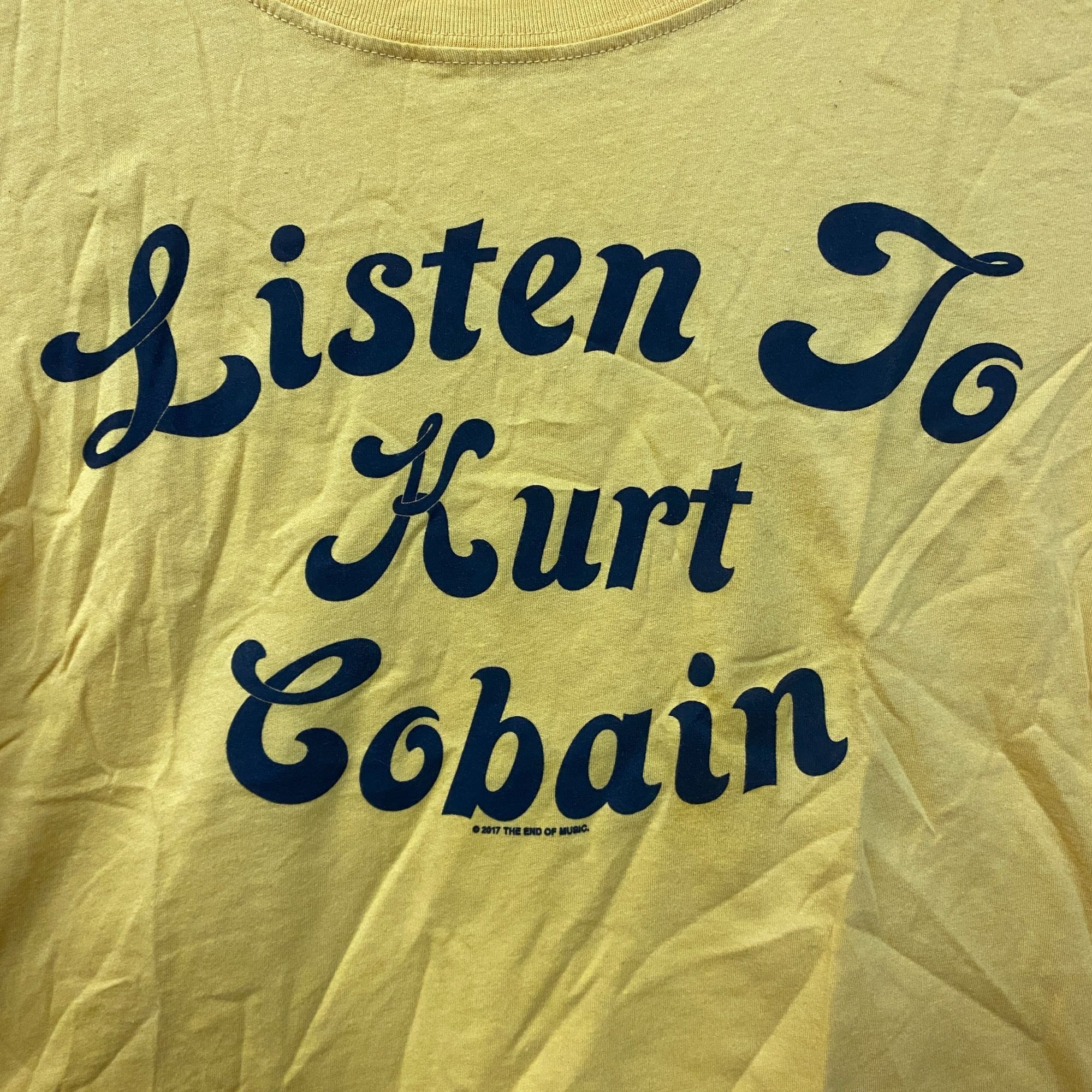 Nirvana Nirvana Listen To Kurt Cobain Yellow Croptop Large Size L / US 10 / IT 46 - 2 Thumbnail