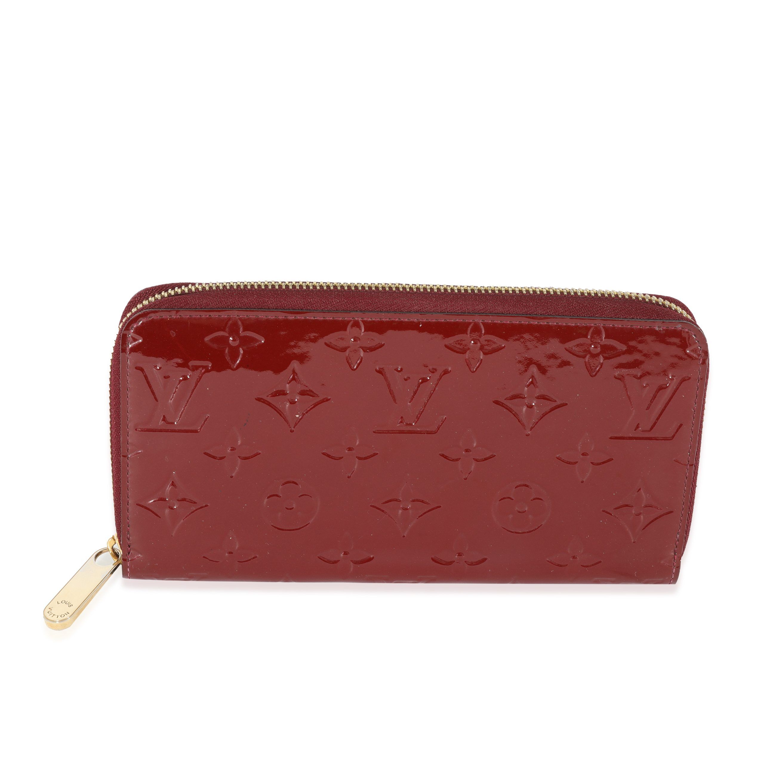 image of Louis Vuitton Rouge Fauviste Vernis Zippy Wallet in Red, Women's