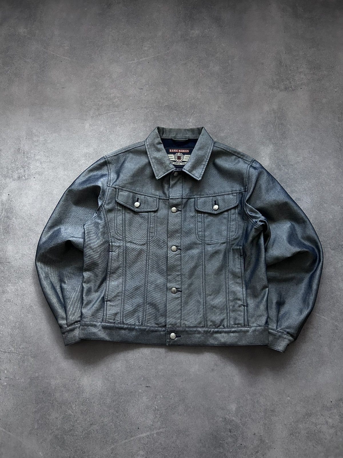 Angelo Litrico Vintage Angelo Litrico silver denim jacket mens y2k Size US L / EU 52-54 / 3 - 1 Thumbnail