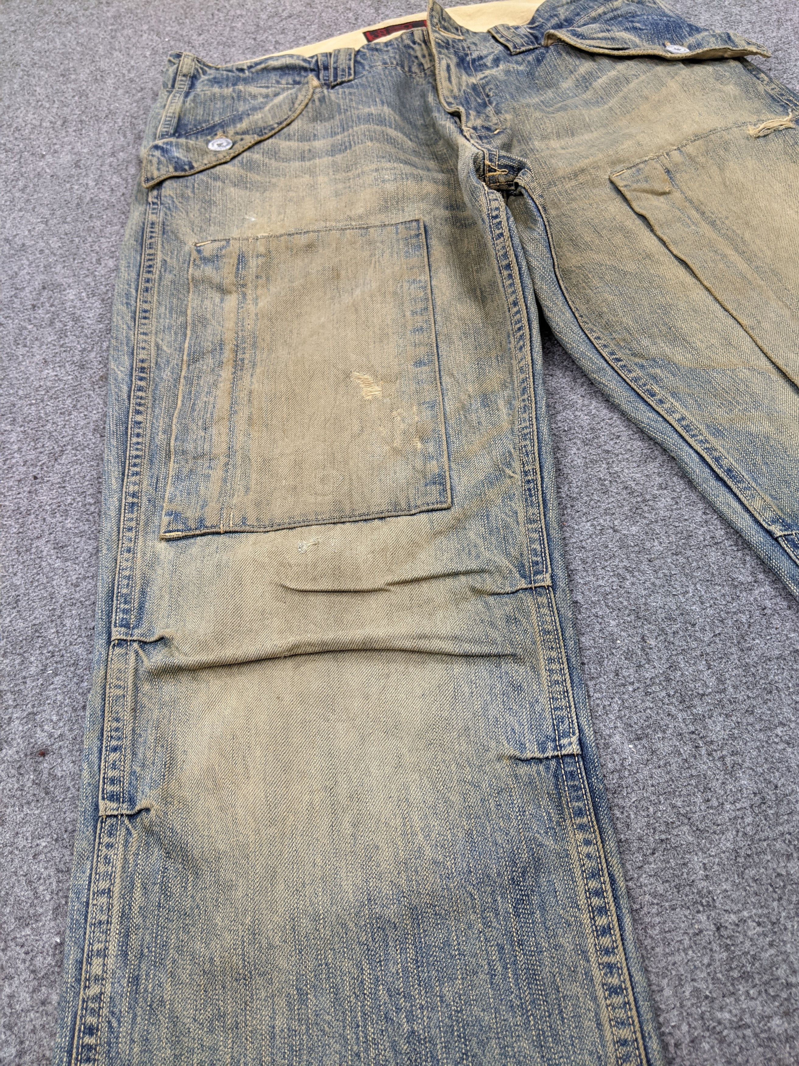 If Six Was Nine Johnbull Kojima Genes Japan Multi Pocket Rusty Jeans DJ0013Z Size US 33 - 10 Thumbnail