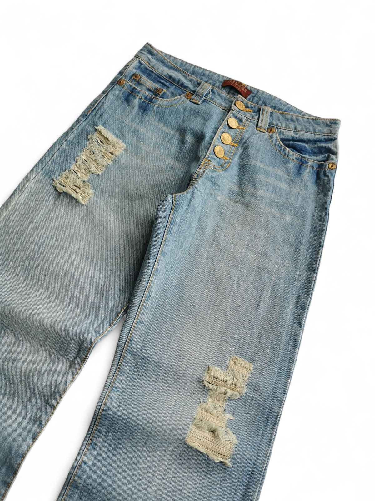 Tornado Mart Sky Bomber Show Gold Button Jeans Size US 30 / EU 46 - 6 Thumbnail