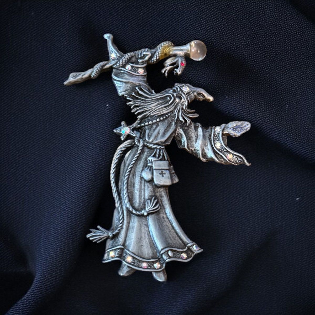 Vintage Vintage Jonette Jewelry large pewter wizard brooch Size ONE SIZE - 1 Thumbnail