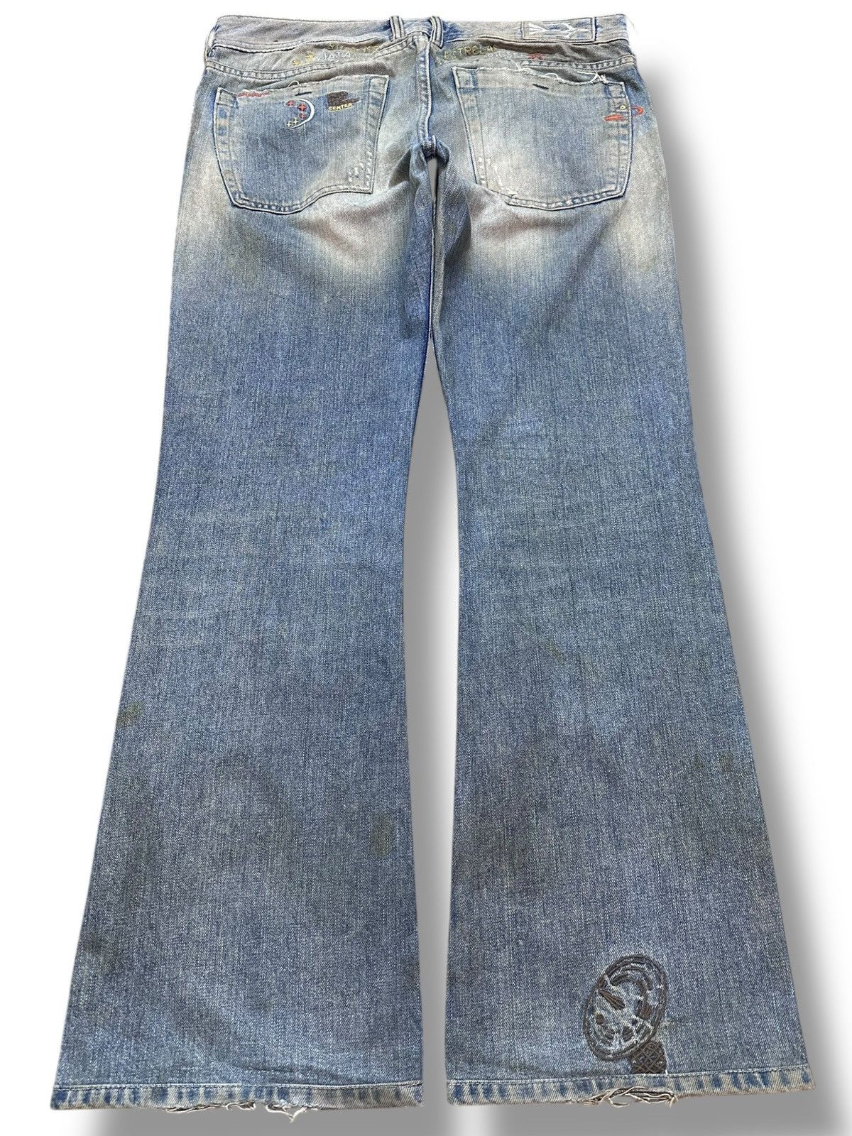 Diesel Vintage Diesel Flare Bootcut Artwork Grunge Denim Size US 35 - 5 Thumbnail