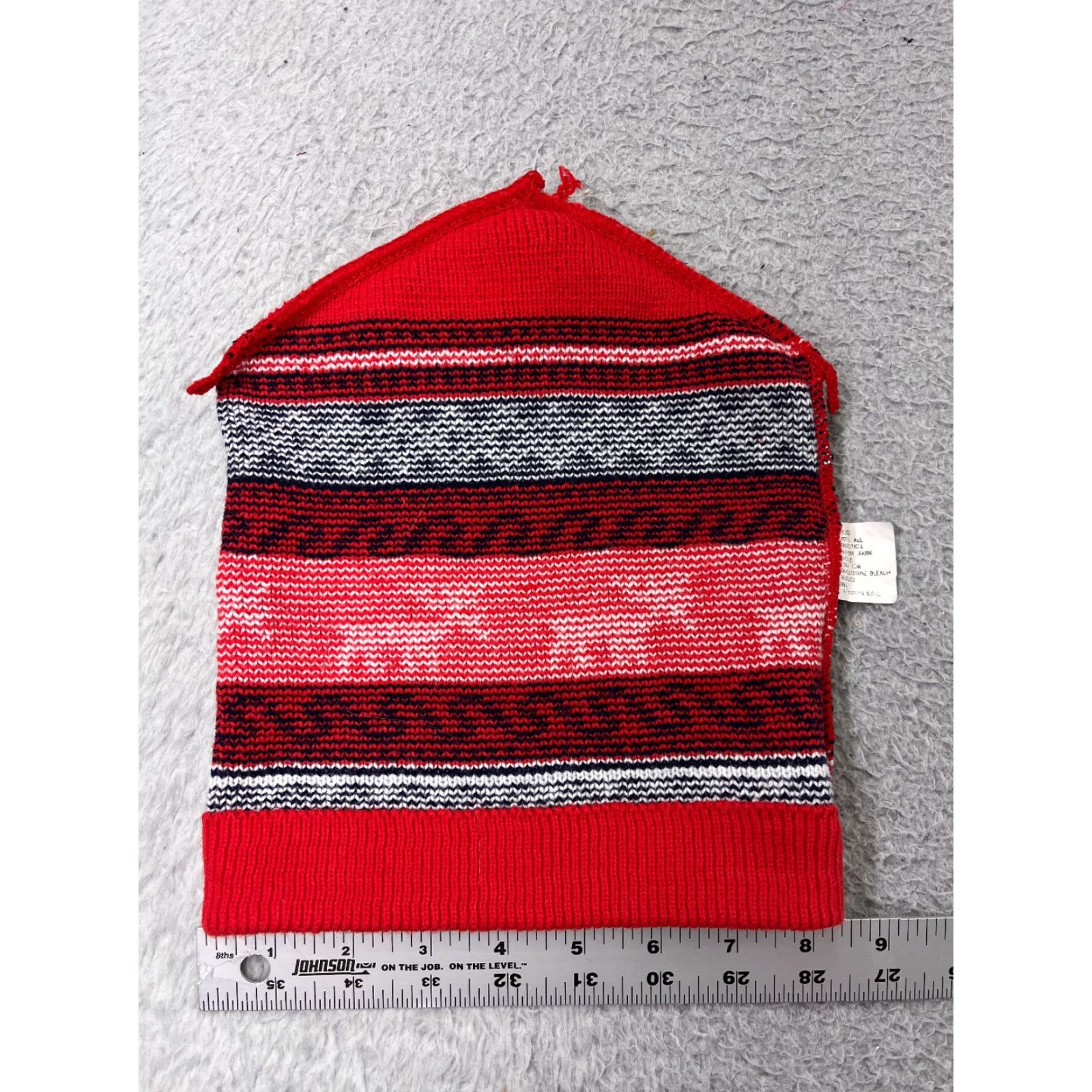 Vintage Red Knit Fair Isle Beanie Hat Adult One Size Ski Theme Mens Size ONE SIZE - 3 Thumbnail