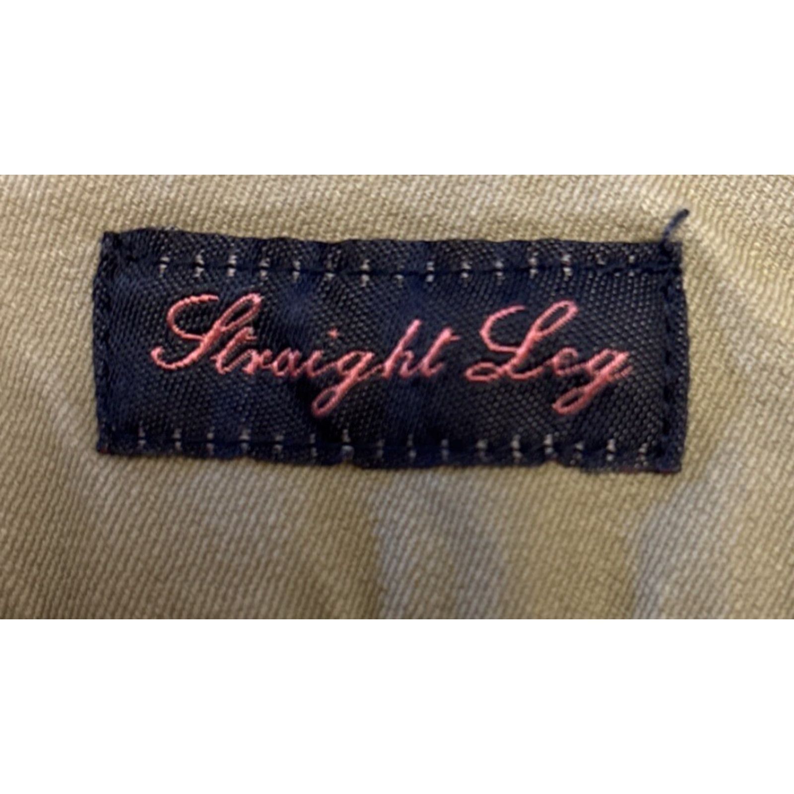 Vintage St. John's Bay Dress Pants Sz 10 Women's Straight Leg 32x30.5 Tan Khaki Stretch Belt Pockets Regular Inseam 30.5 Beige Be/Stretch Pattern: Solid Size 32" / US 10 / IT 46 - 6 Thumbnail