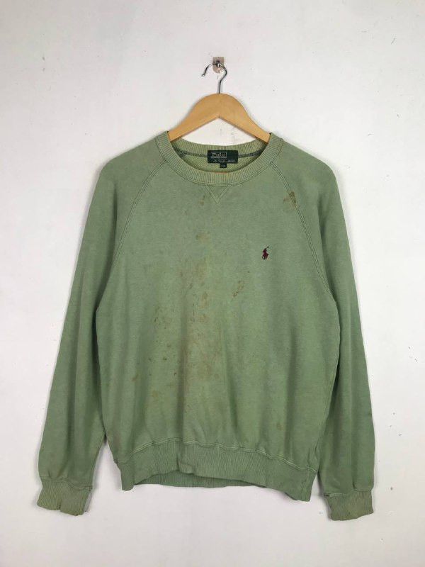 Polo Ralph Lauren × Ralph Lauren × Vintage Vintage Distressed Polo Ralph Lauren Sweatshirt Size US L / EU 52-54 / 3 - 1 Thumbnail