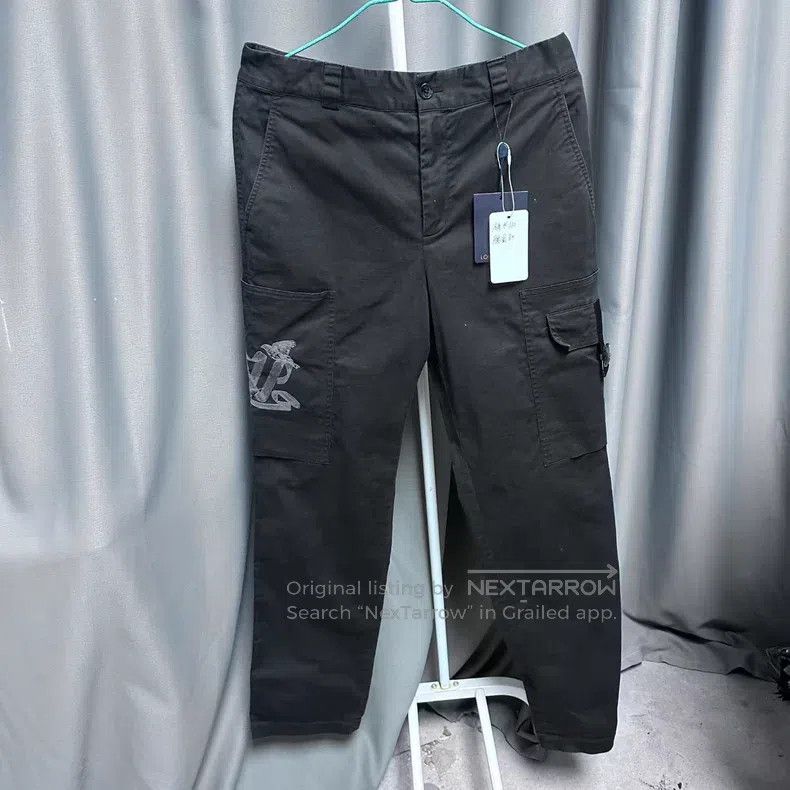Louis Vuitton FW23 embroidered button overalls pants