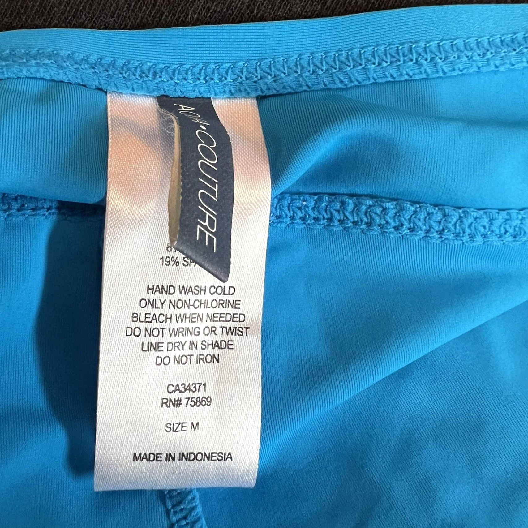 AQUA Aqua Women's Medium Blue Swim Bottoms Bikini Brief Trunks Side Ruched Quick Dry Spandex Nylon Accessories Size ONE SIZE - 6 Thumbnail