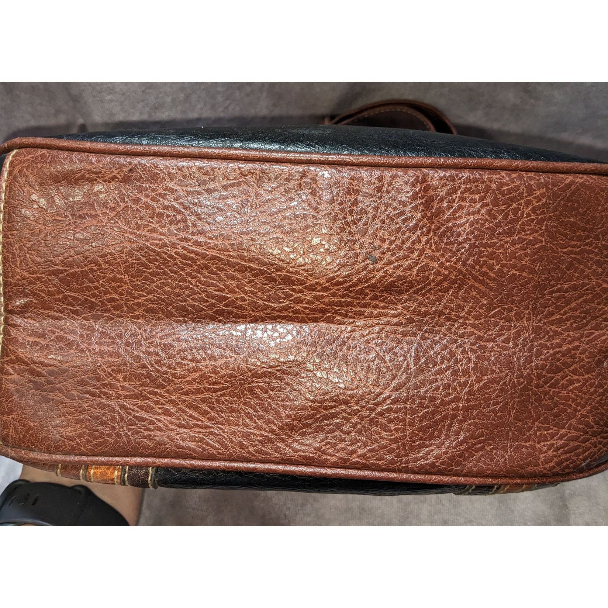 Other Vintage Torrens Western Black & Brown Leather Shoulder Bag Size ONE SIZE - 4 Thumbnail