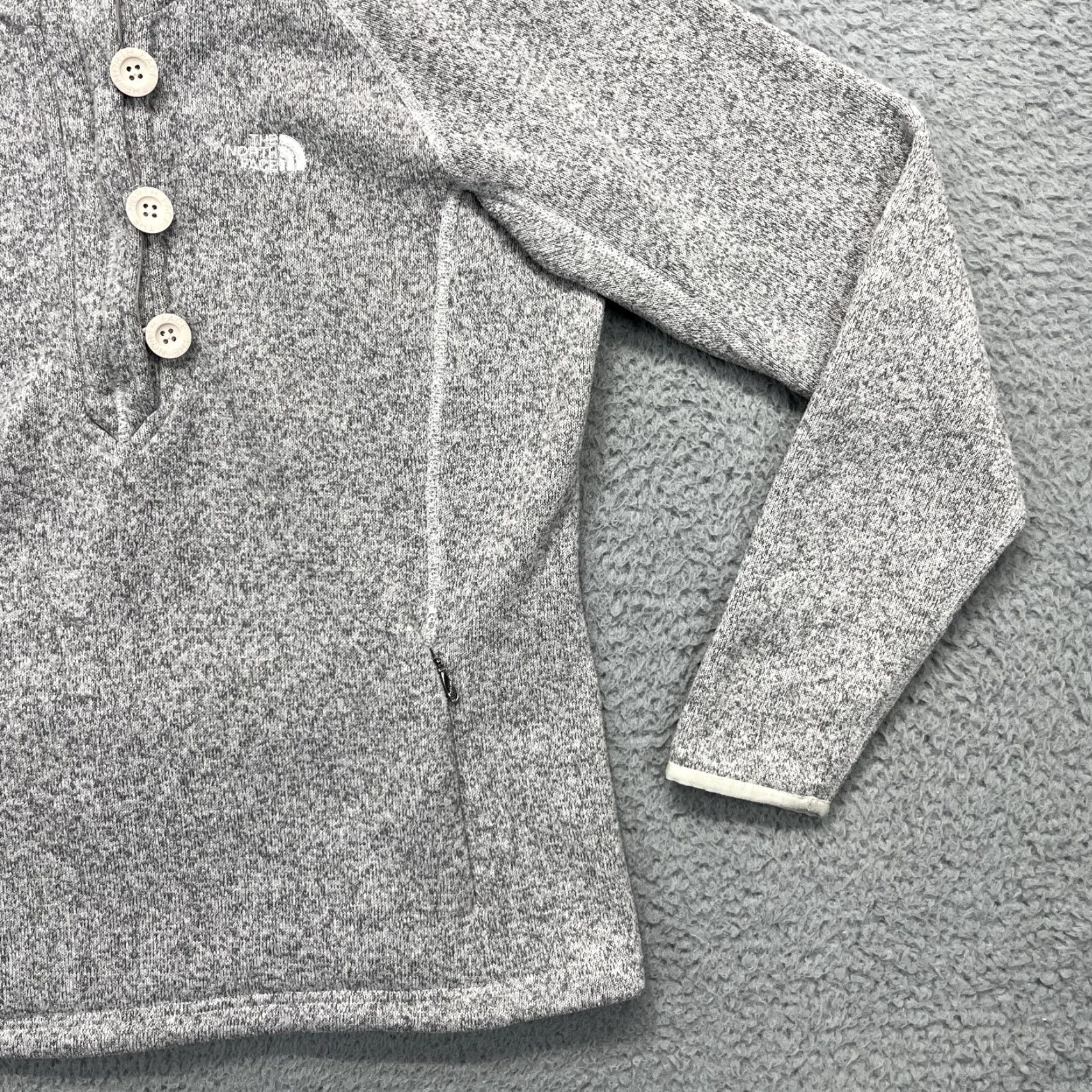 The North Face The North Face Crescent Hoodie Womens L Sunset Gray Button Fleece A7XU Size L / US 10 / IT 46 - 6 Thumbnail