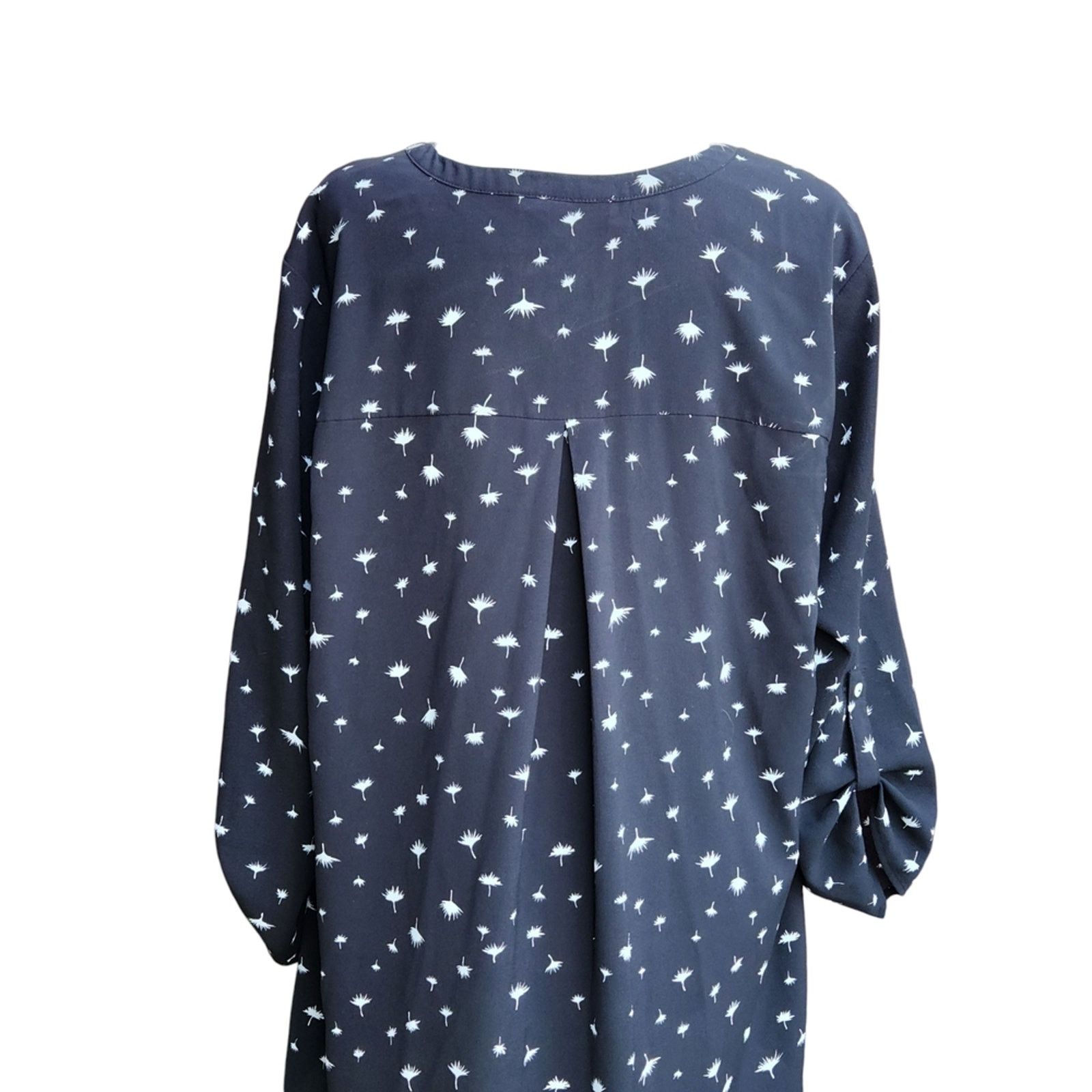 St. Johns Bay Daniel Rainn XXL Blouse - Black White Dandelion Tunic Size XXL / US 16-18 / IT 52-54 - 9 Thumbnail