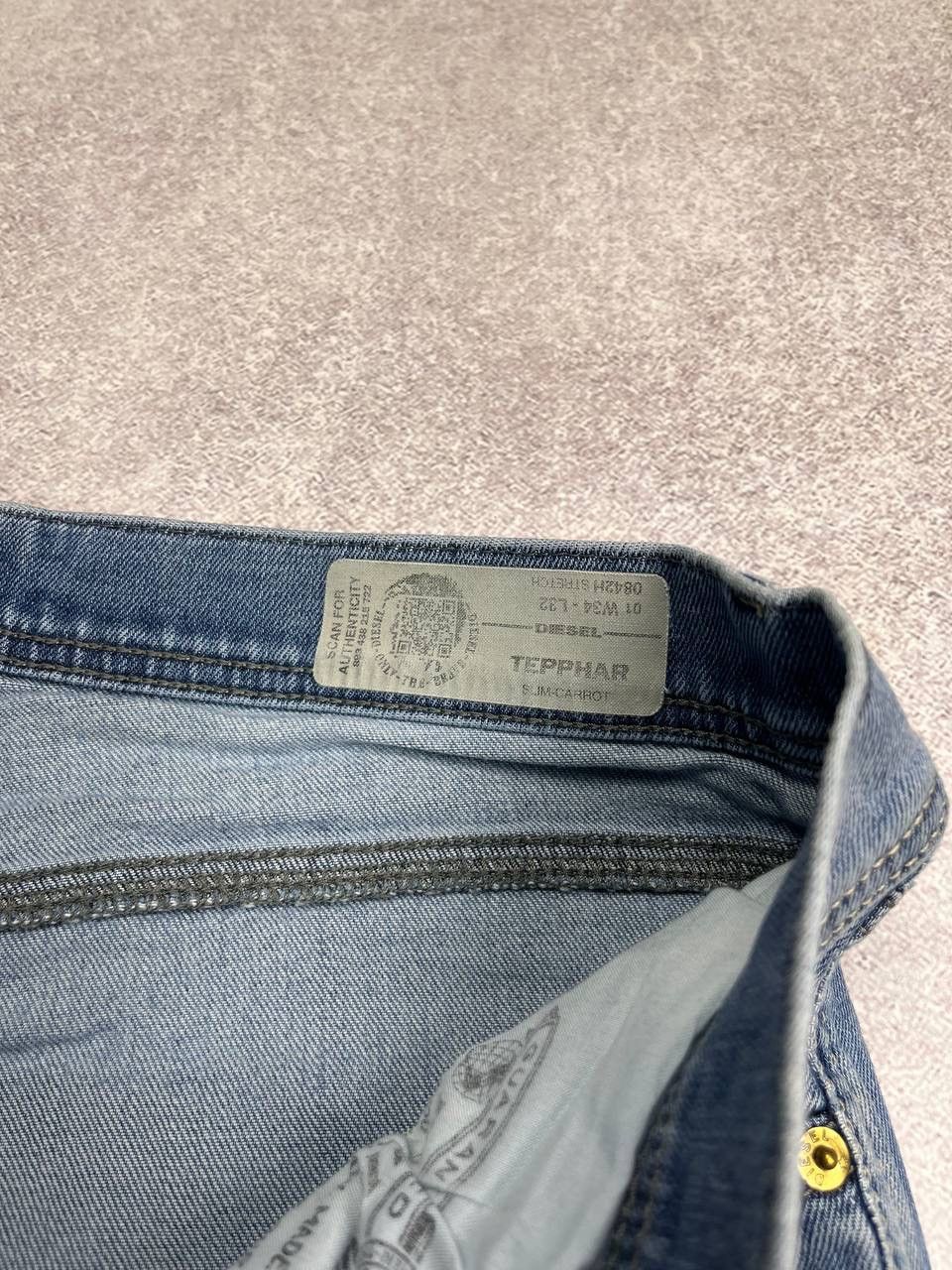 Diesel Vintage Diesel Big Logo Distressed Japanese Denim Pants Y2K Size US 34 / EU 50 - 9 Thumbnail
