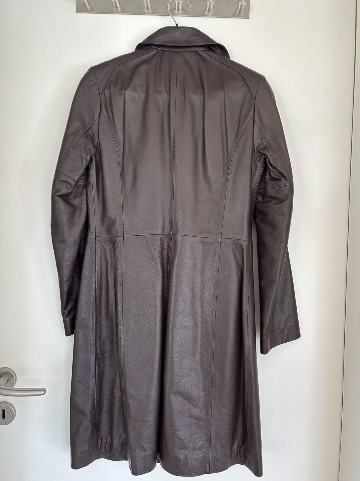 Vera Pelle Maroon leather coat Size S / US 4 / IT 40 - 3 Thumbnail