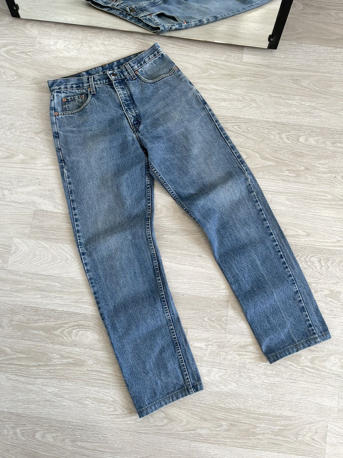 Levi's 90's Levi's 615 Vintage Light Wash Orange Tab Straight Jeans Size US 30 / EU 46 - 6 Thumbnail