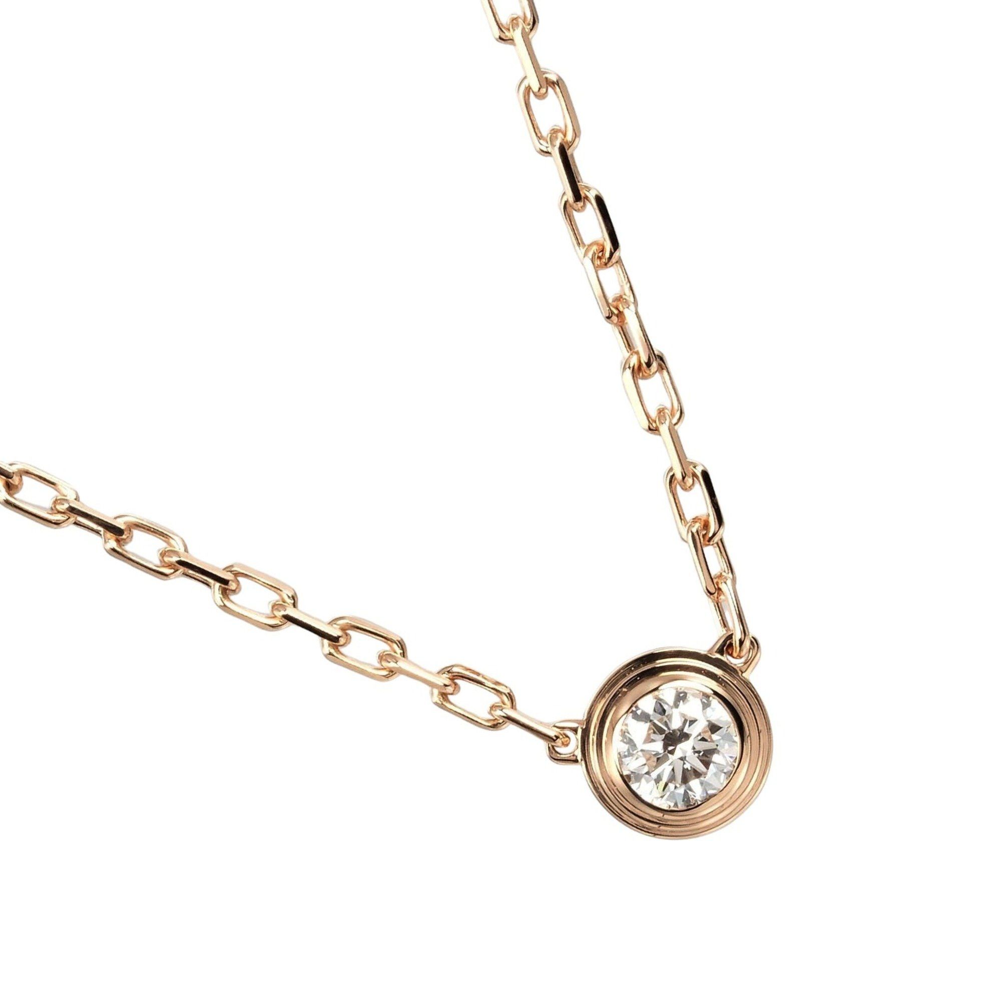 image of Cartier Damour Diamant Leger Sm Necklace Top 4.5Mm K18 Pg Pink Gold Diamond Approx. 2.81G I12292406