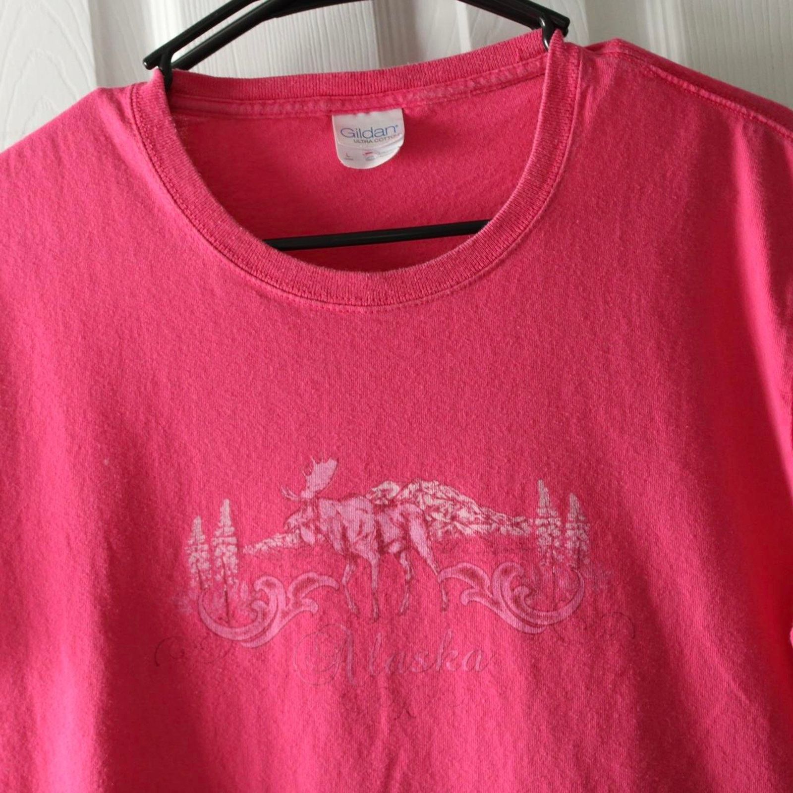 Other Vintage Pink Alaska Moose Graphic Tee Size L / US 10 / IT 46 - 5 Thumbnail
