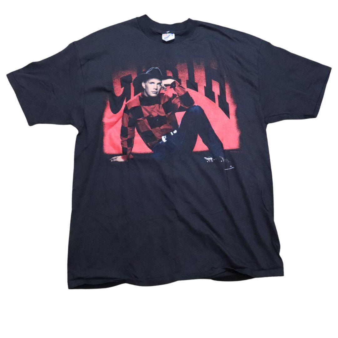 image of Band Tees x Vintage 90's Garth Brooks Tee (Xl) in Black, Men's