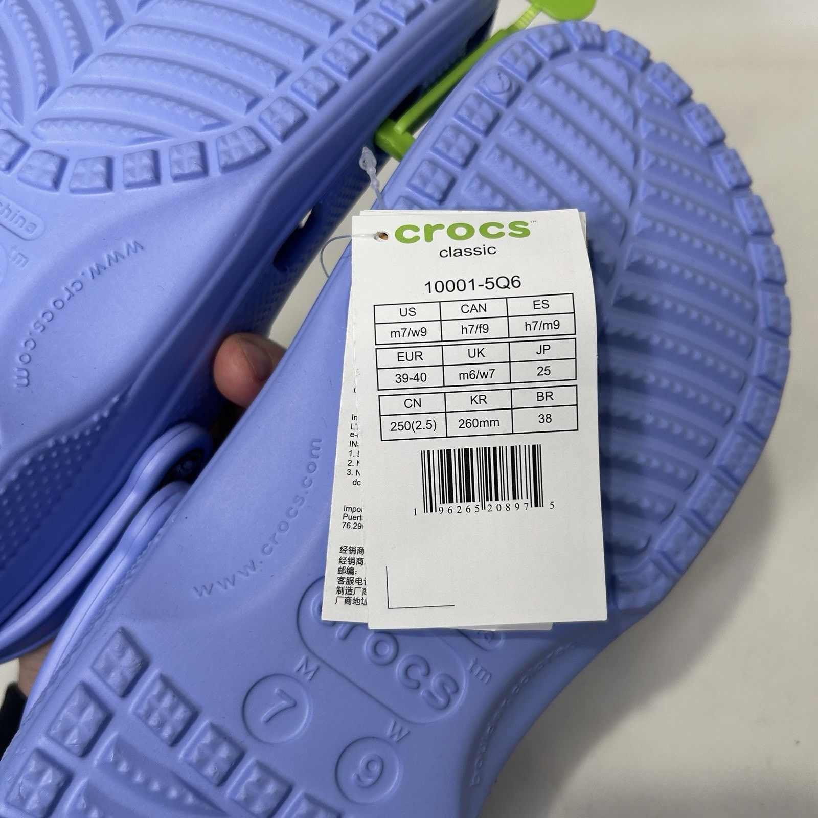 Crocs CROCS Classic Clogs “Moon Jelly” 10001-5Q6 Size US 9 / IT 39 - 5 Thumbnail
