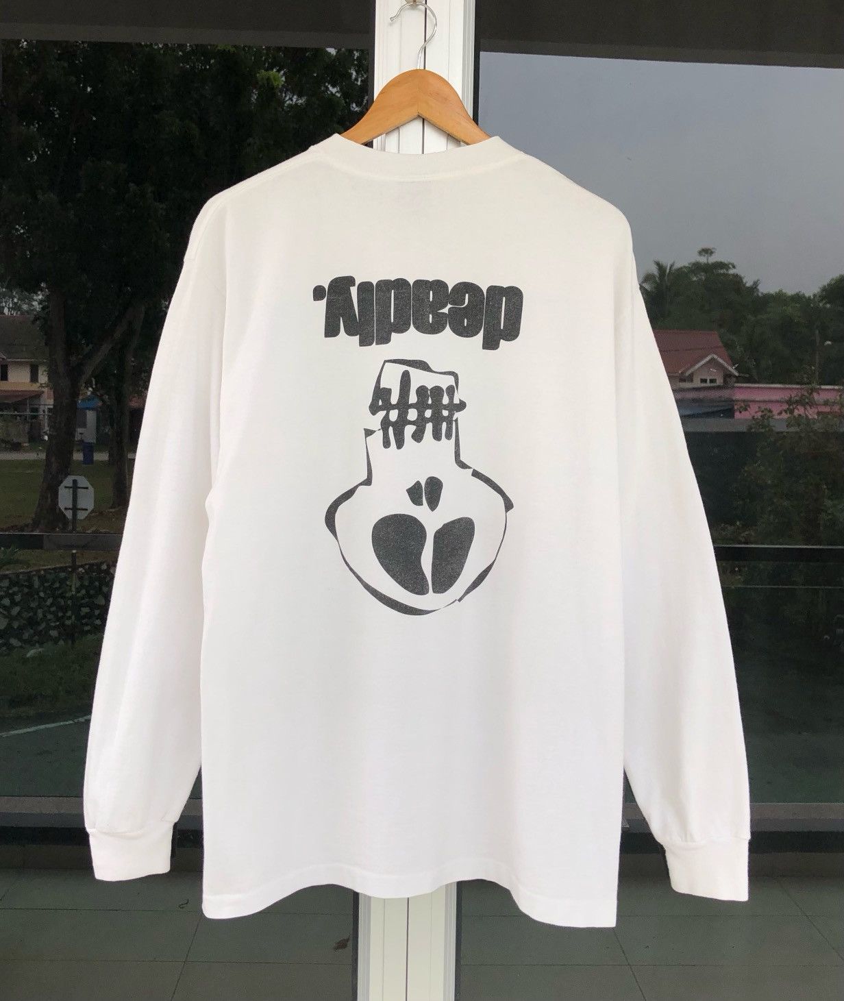 Stussy 🔥VTG 90s Stüssy 'Deadly' or 'Deadly Race' Long Sleeve Shirt Size US XL / EU 56 / 4 - 3 Thumbnail