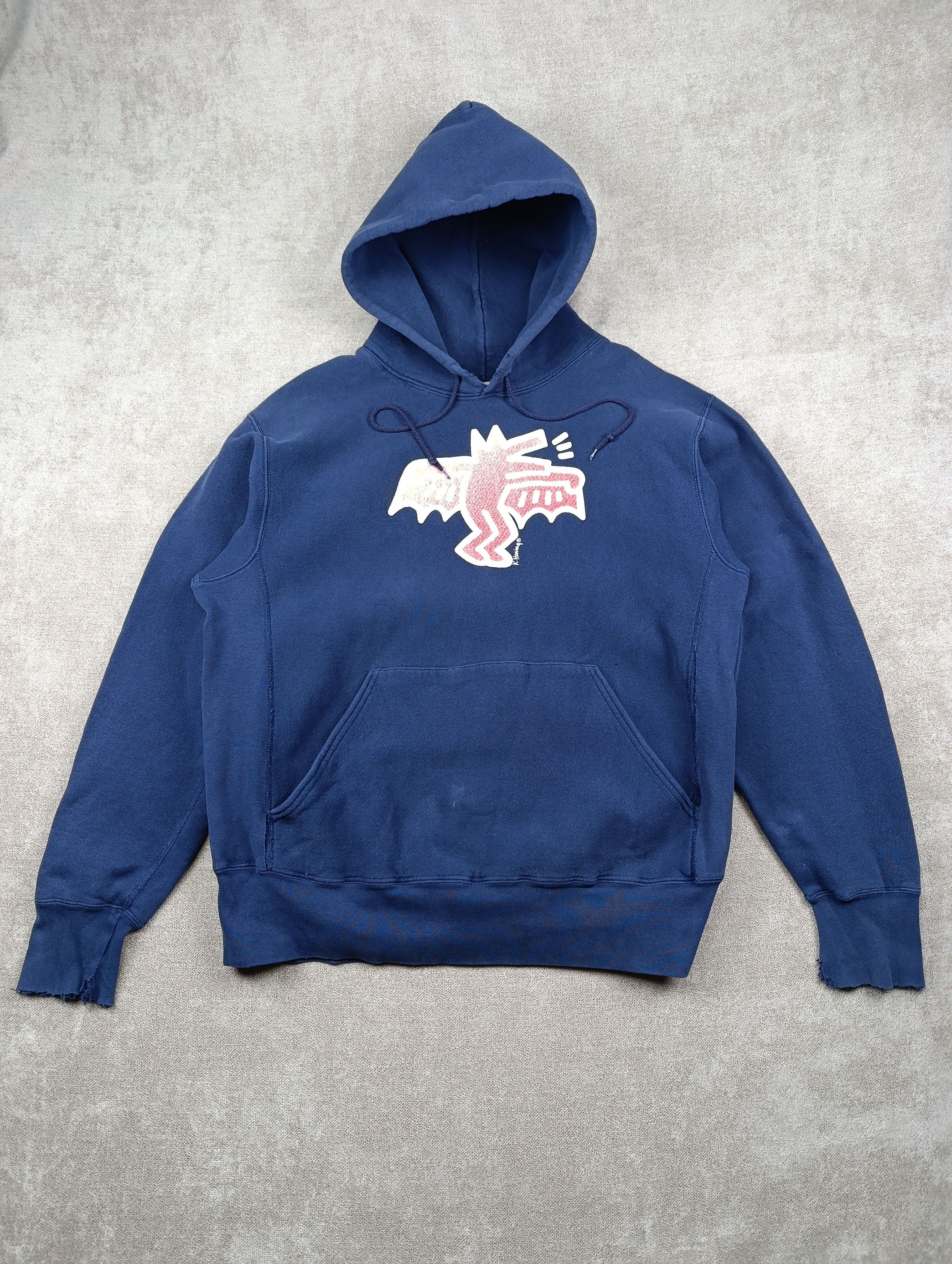 Keith Haring VINTAGE LEE JEANS KEITH HARING HOODIE BAT DOG MADE IN USA Size US L / EU 52-54 / 3 - 1 Thumbnail