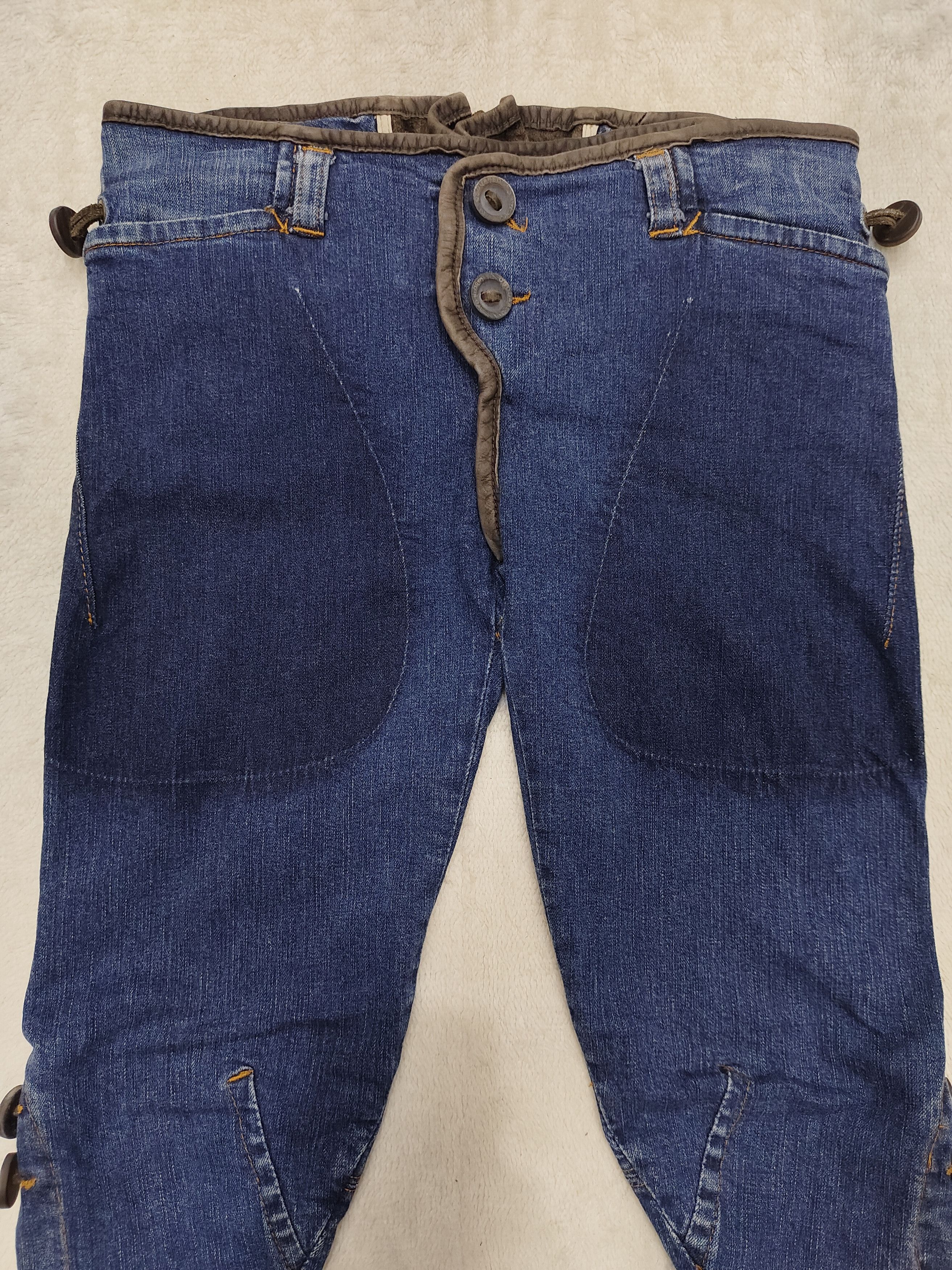 Dsquared2 SICK💥Vtg Dsquared2💥Leather List Capri Jeans Size 30" / US 8 / IT 44 - 2 Thumbnail