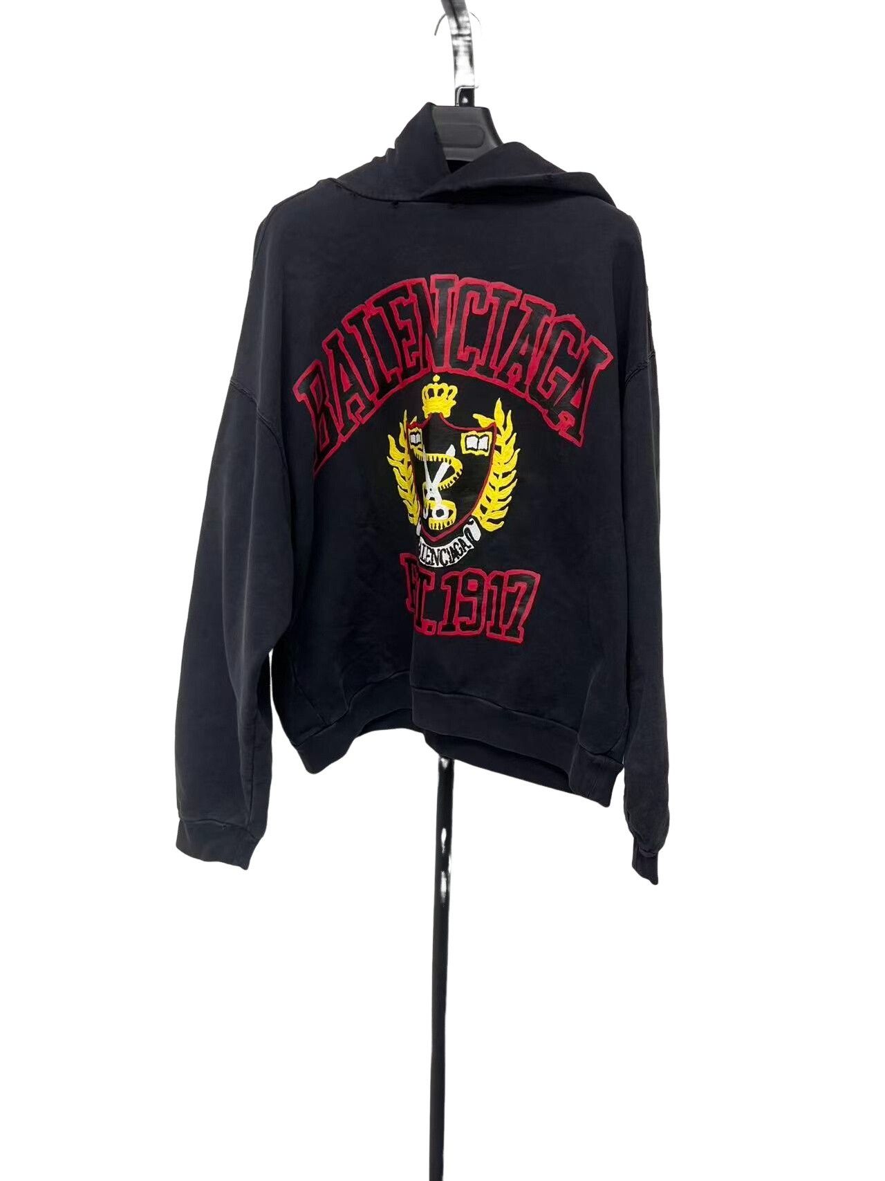 Balenciaga Balenciaga Crest Print Logo Hoodie XS Size US XS / EU 42 / 0 - 1 Thumbnail