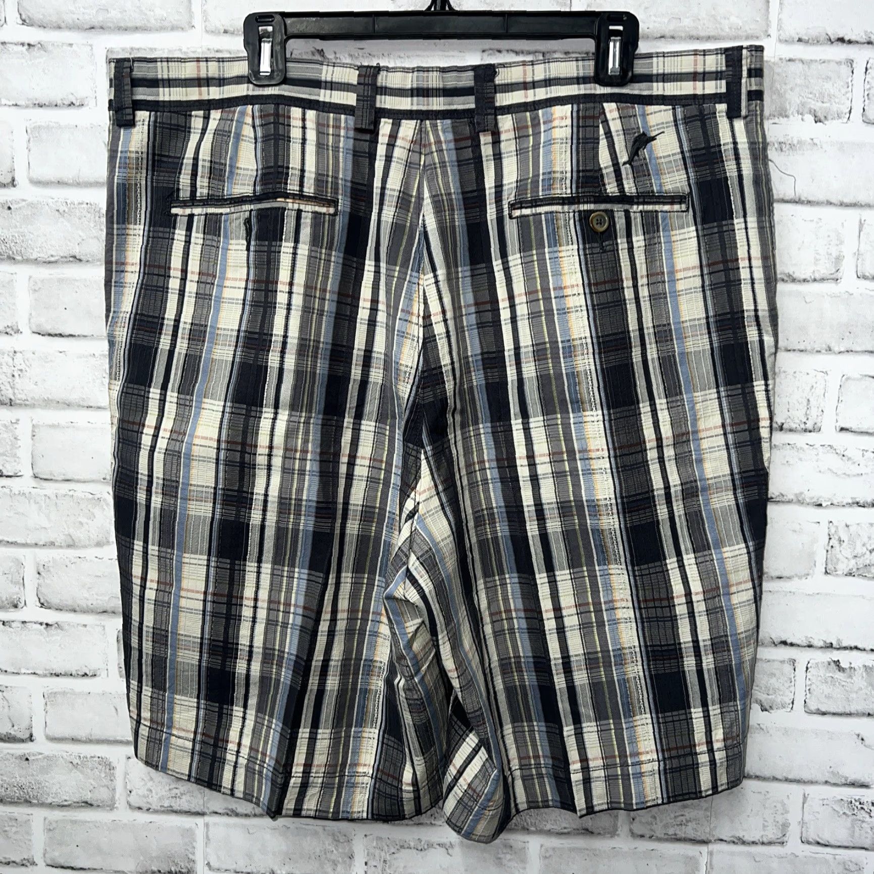 Tommy Bahama Tommy Bahama Gray Plaid Cotton Silk Blend Shorts Mens Size 40 Size US 40 / EU 56 - 4 Thumbnail