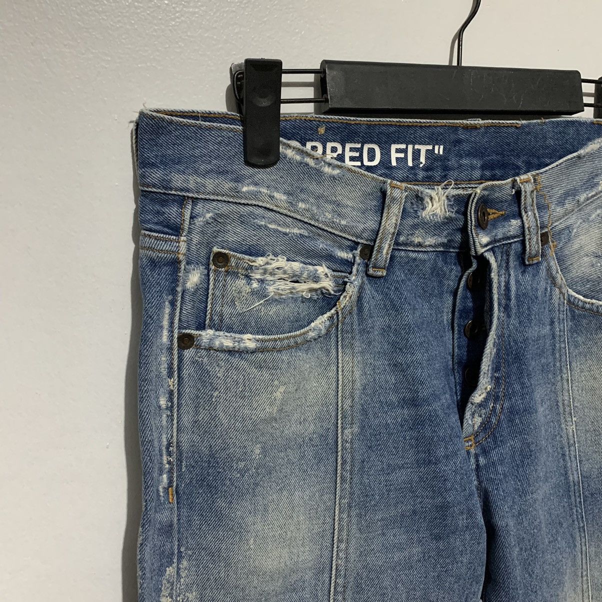 Off-White Off-White "Cropped Fit" OG Diagonal Stripe Denim Jeans Size US 30 / EU 46 - 4 Thumbnail