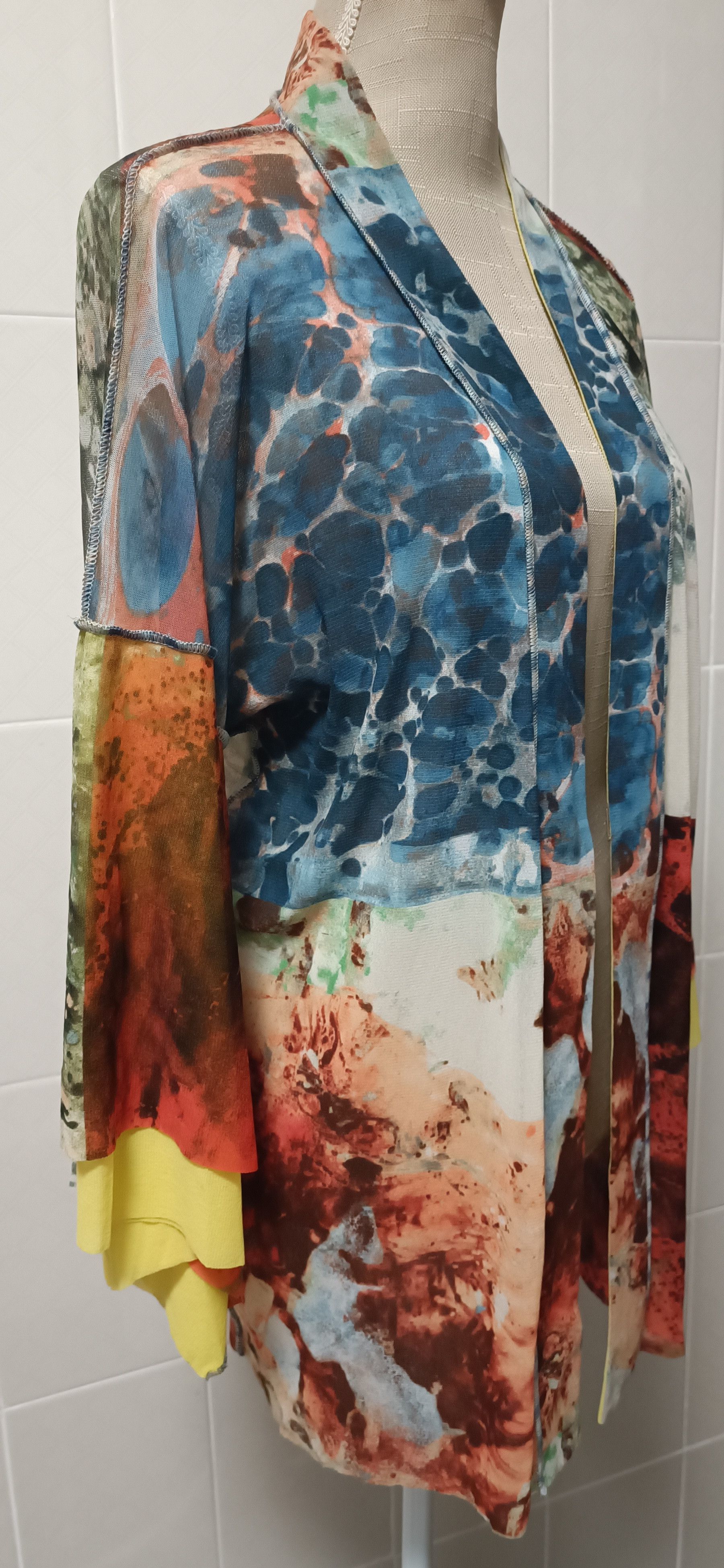 Jean Paul Gaultier SS2000- Bacteria print kimono Size L / US 10 / IT 46 - 8 Thumbnail