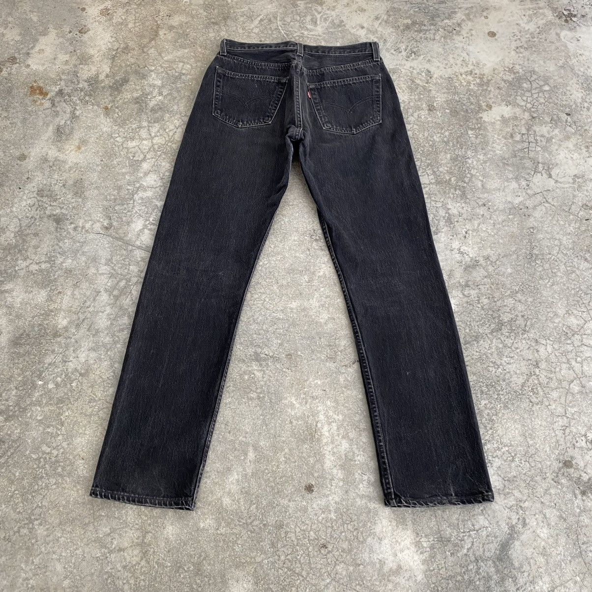 Levi's Size 30x31.5 Vintage 1996 Levis 501 Faded Black Denim Jeans Size US 30 / EU 46 - 8 Thumbnail