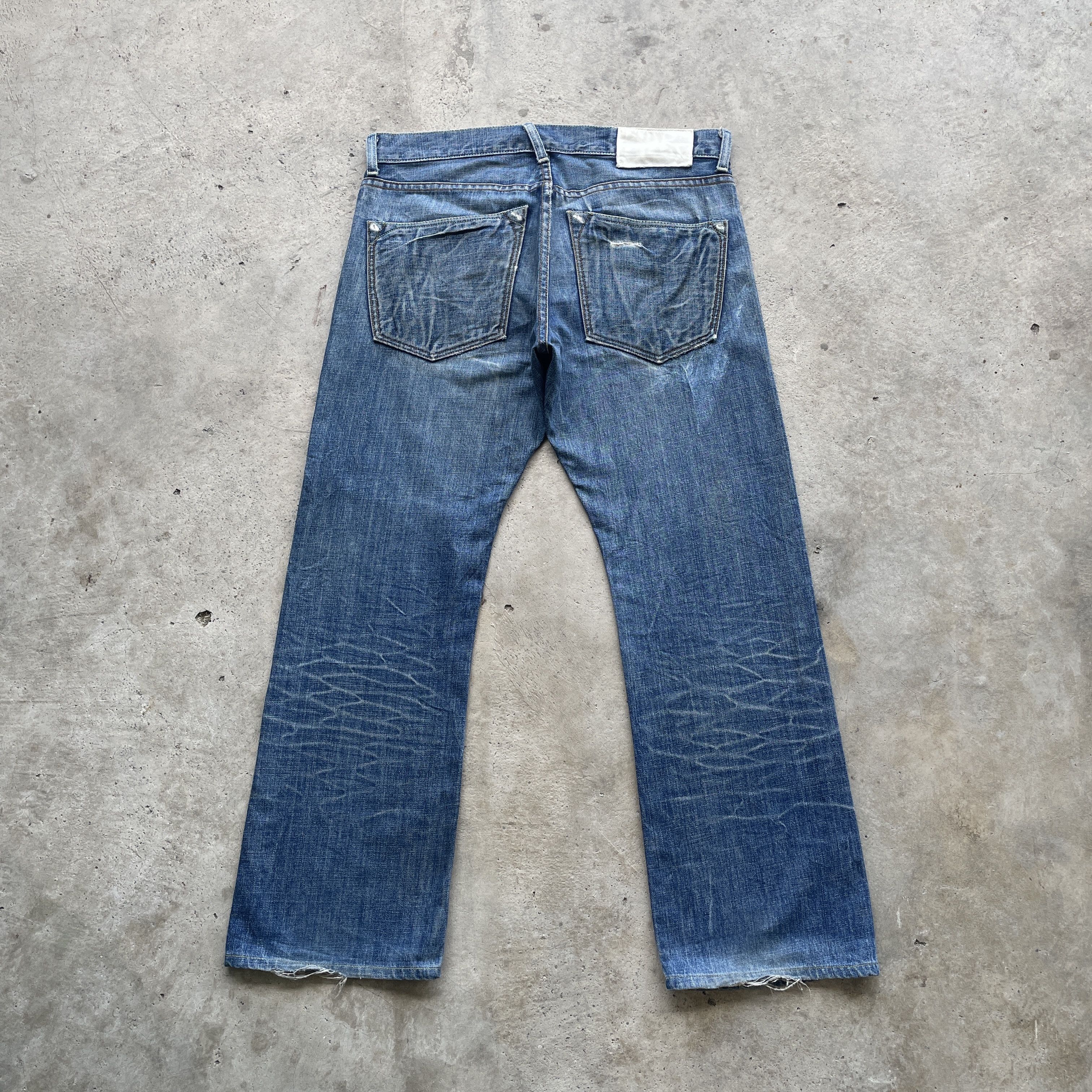 Vintage W35x29 VINTAGE LOOMSTATE JEANS FADED PANTS DISTRESSED DENIM Size US 35 - 11 Thumbnail