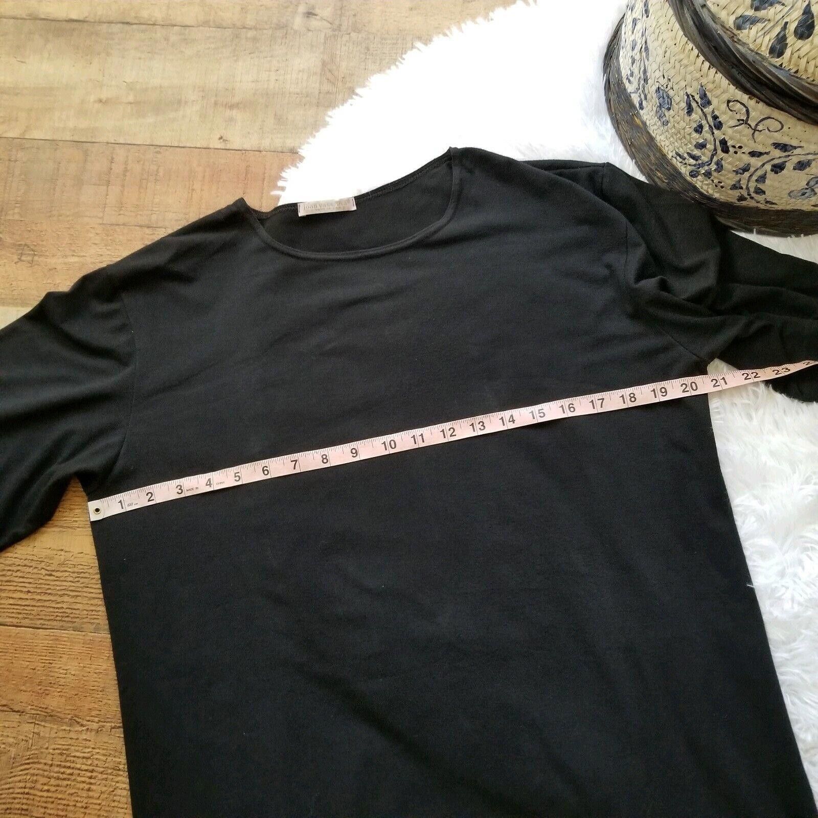 Designer Joan Vass T Shirt Dress Black 8 / 10 Size 1 Size M / US 6-8 / IT 42-44 - 5 Thumbnail