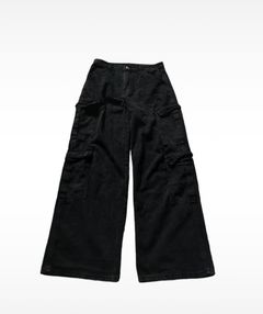 STONE WASH BLACK FLARED POCKET CARGO – NO/FAITH STUDIOS